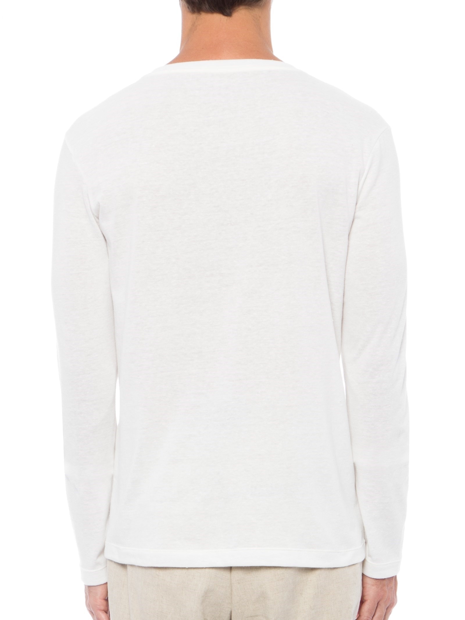Camiseta Masculina Rustic Pocket E-Basics ML II Off White Osklen