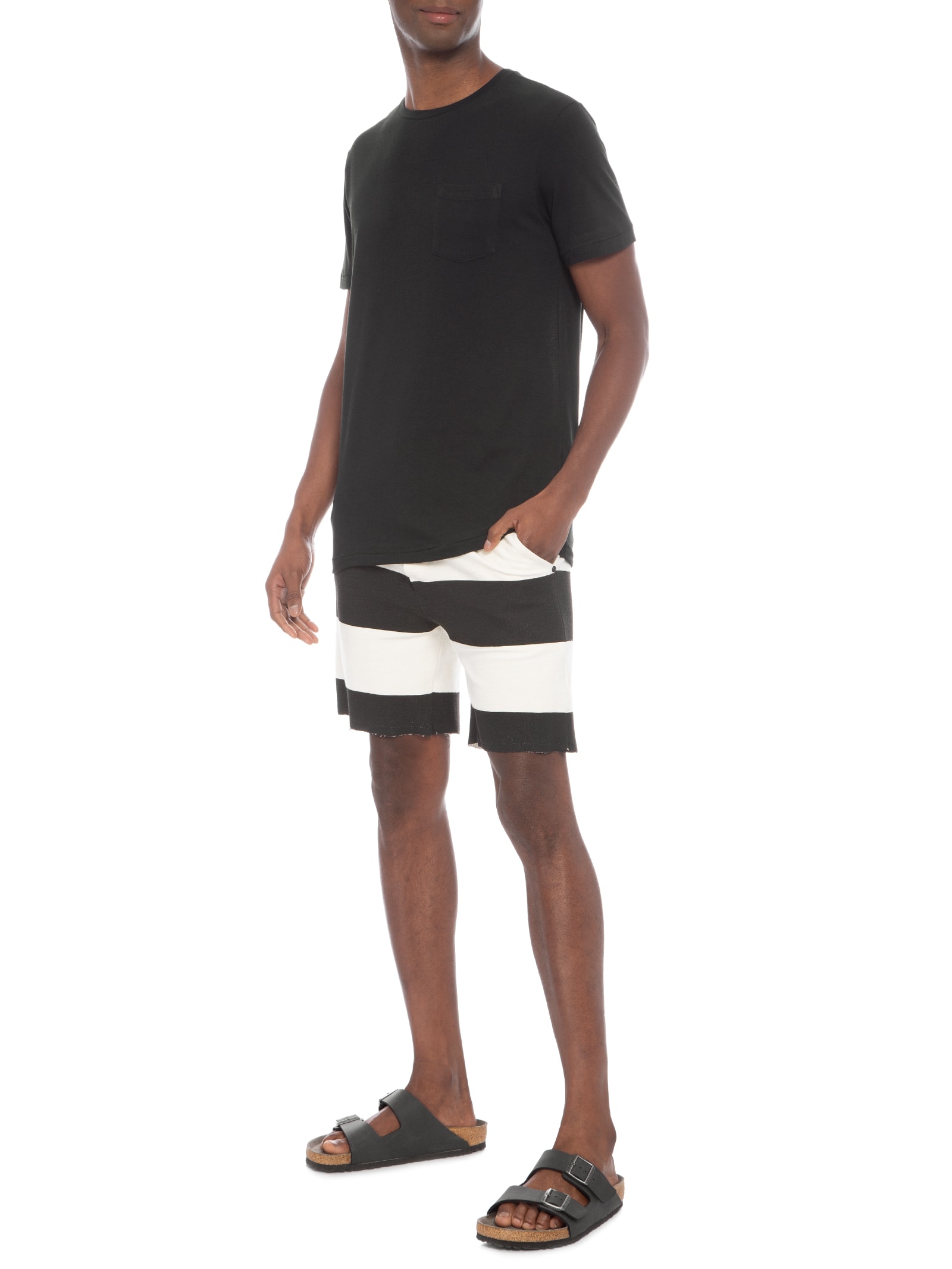 Camiseta Masculina Rustic Pocket E-Basics Preto Osklen