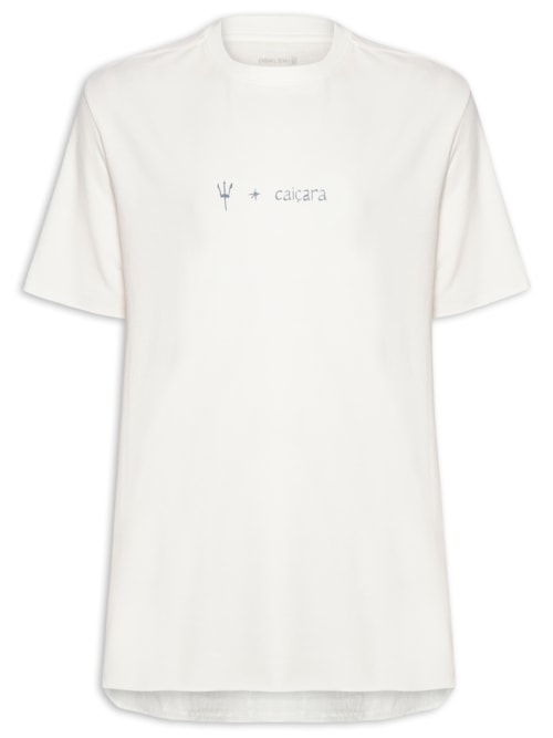 Camiseta Masculina Rustic Tridente Caiçara Manga Curta – Branco