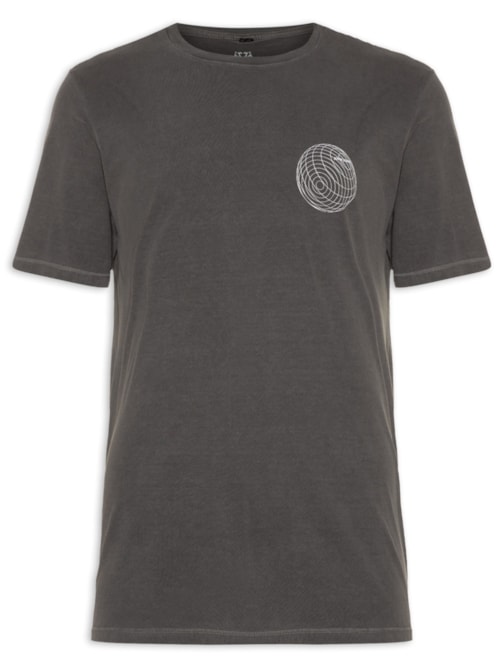 Camiseta Masculina Rx Globe – Cinza