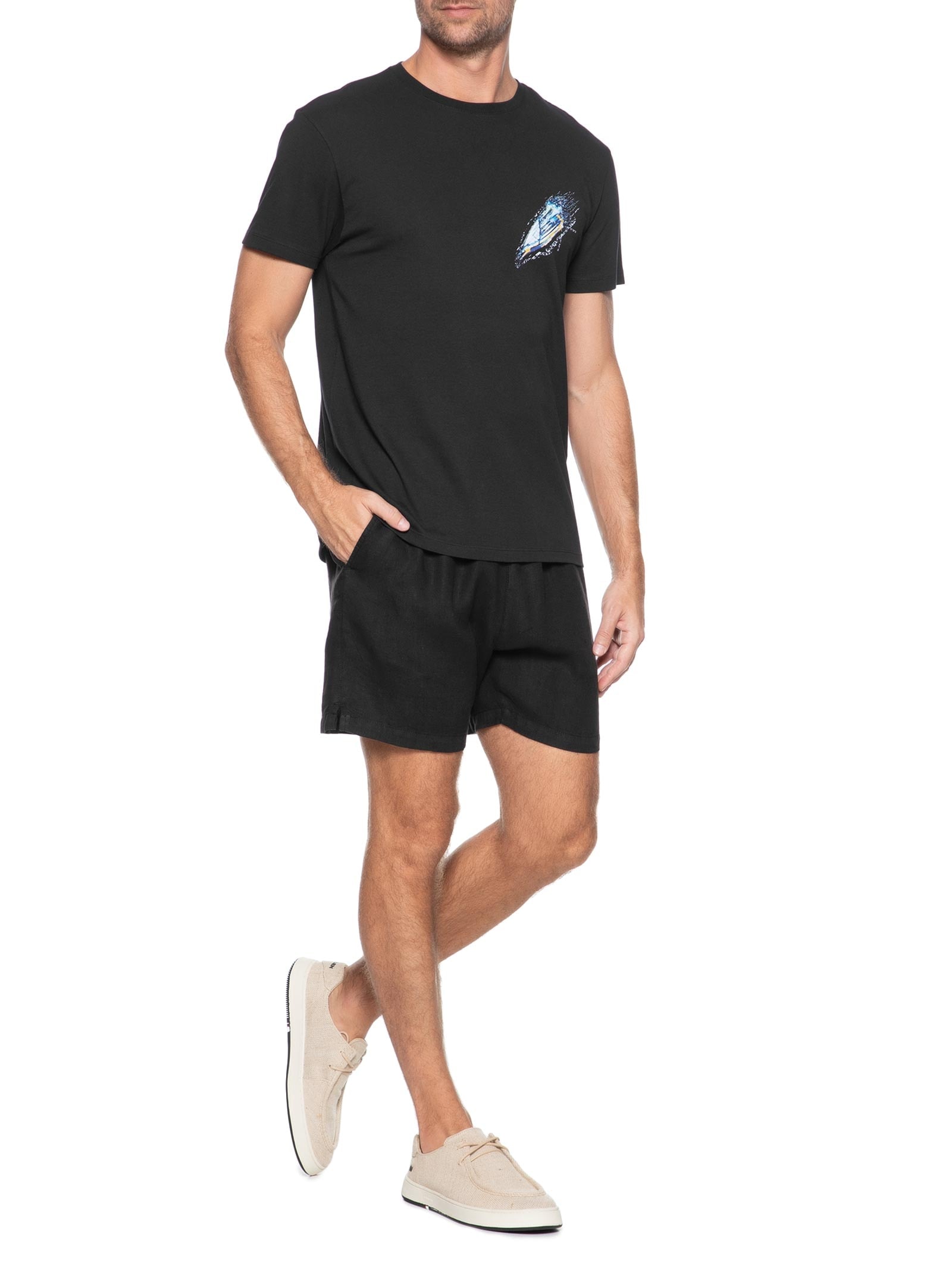 Camiseta Masculina Sail Preto Foxton