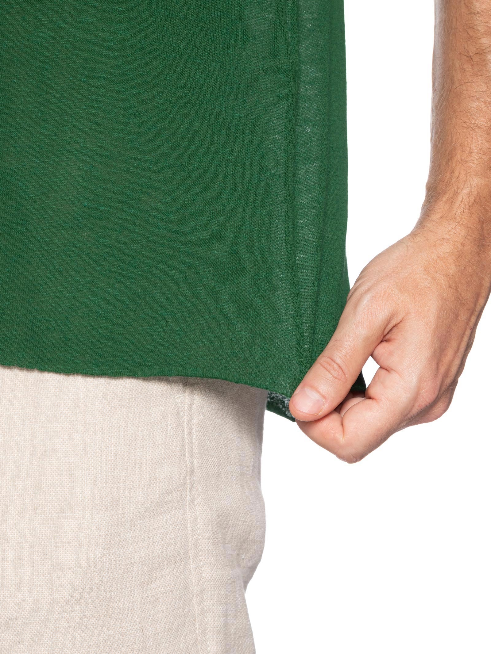 Camiseta Masculina Samba Coroa Light Linen Verde Osklen