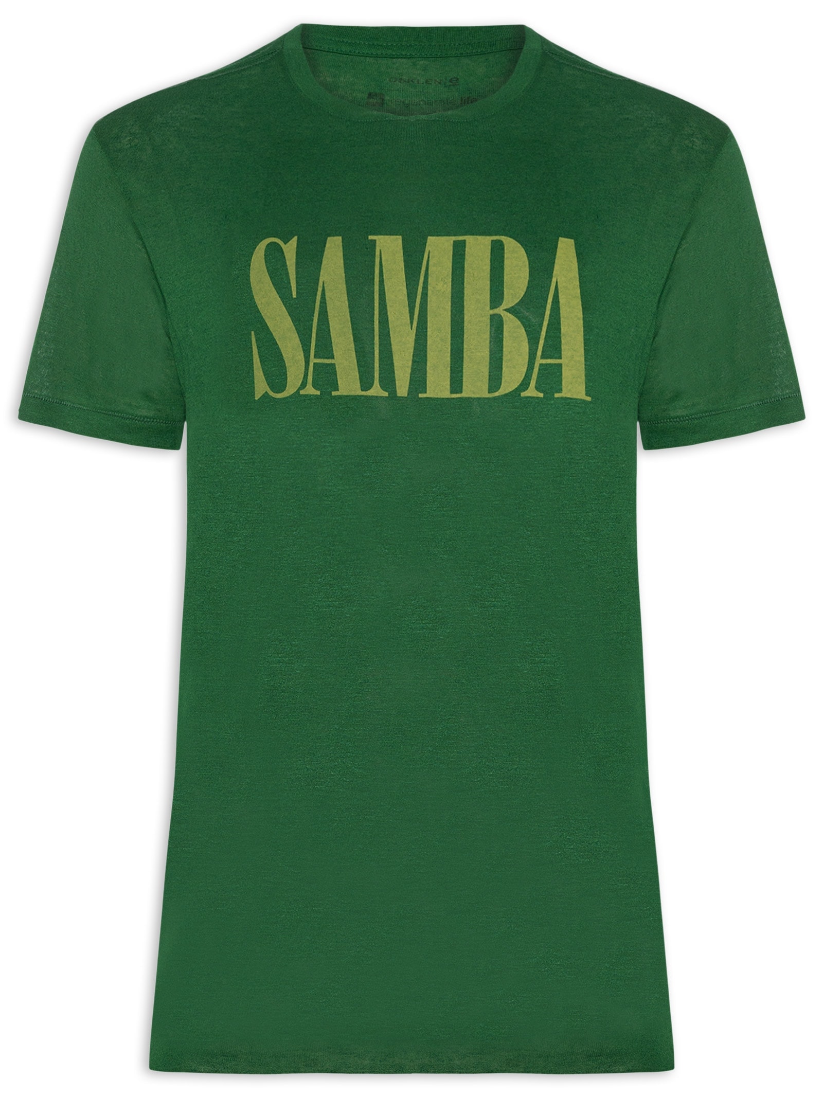 Camiseta Masculina Samba Light Linen Mc Verde Osklen