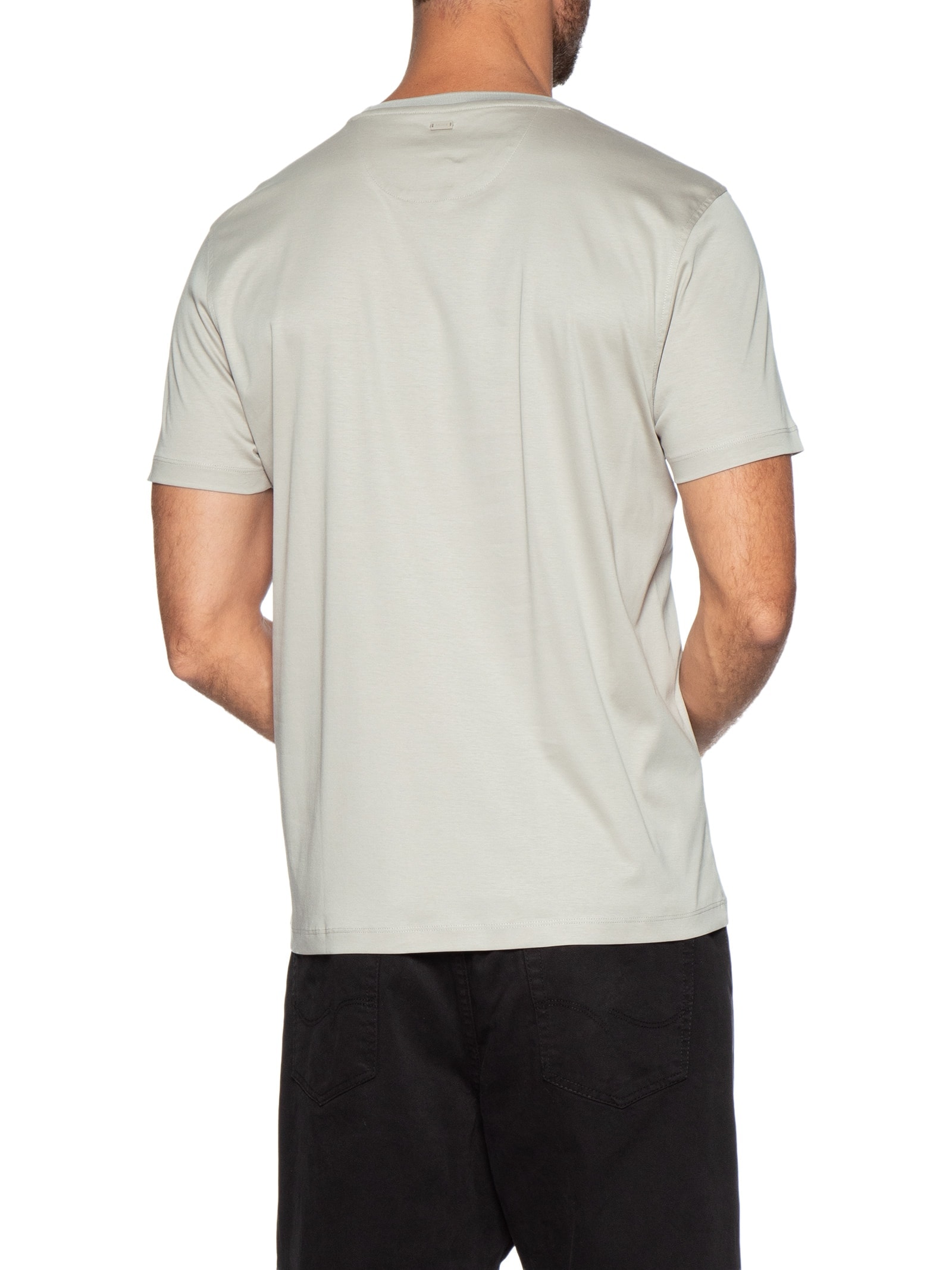 Camiseta Masculina Seda Com Modal Cinza Aramis