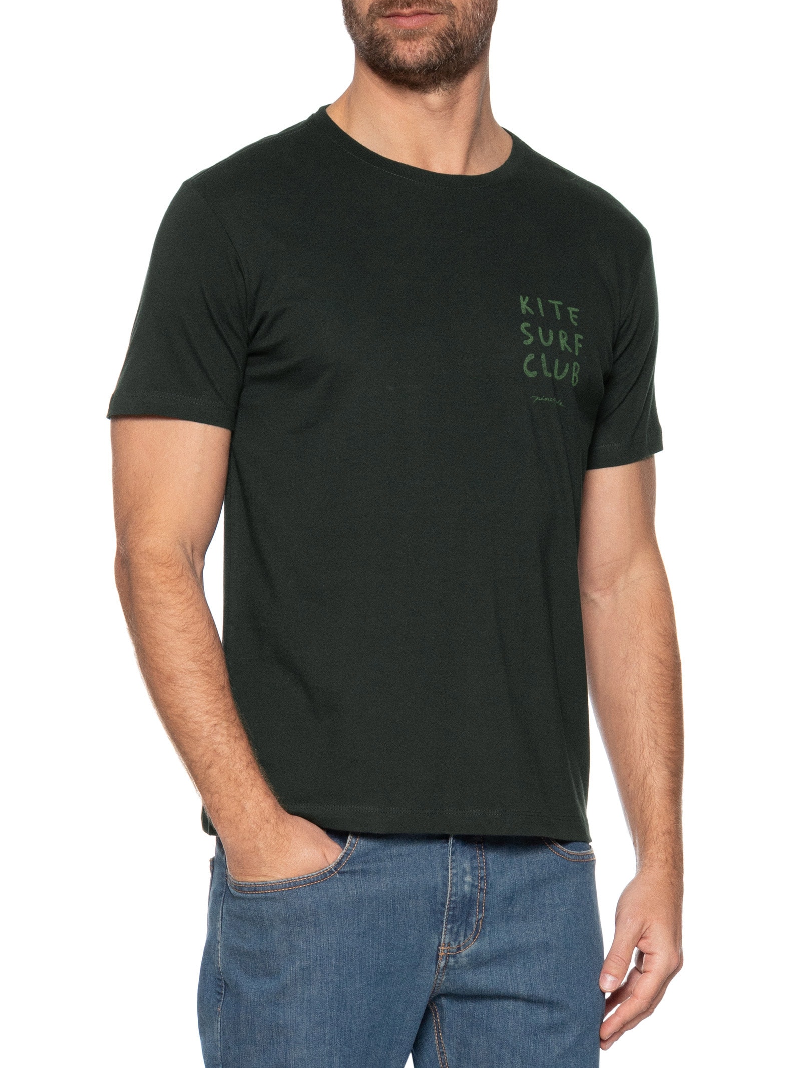 Camiseta Masculina Silk Kite Club Preto Pineapple