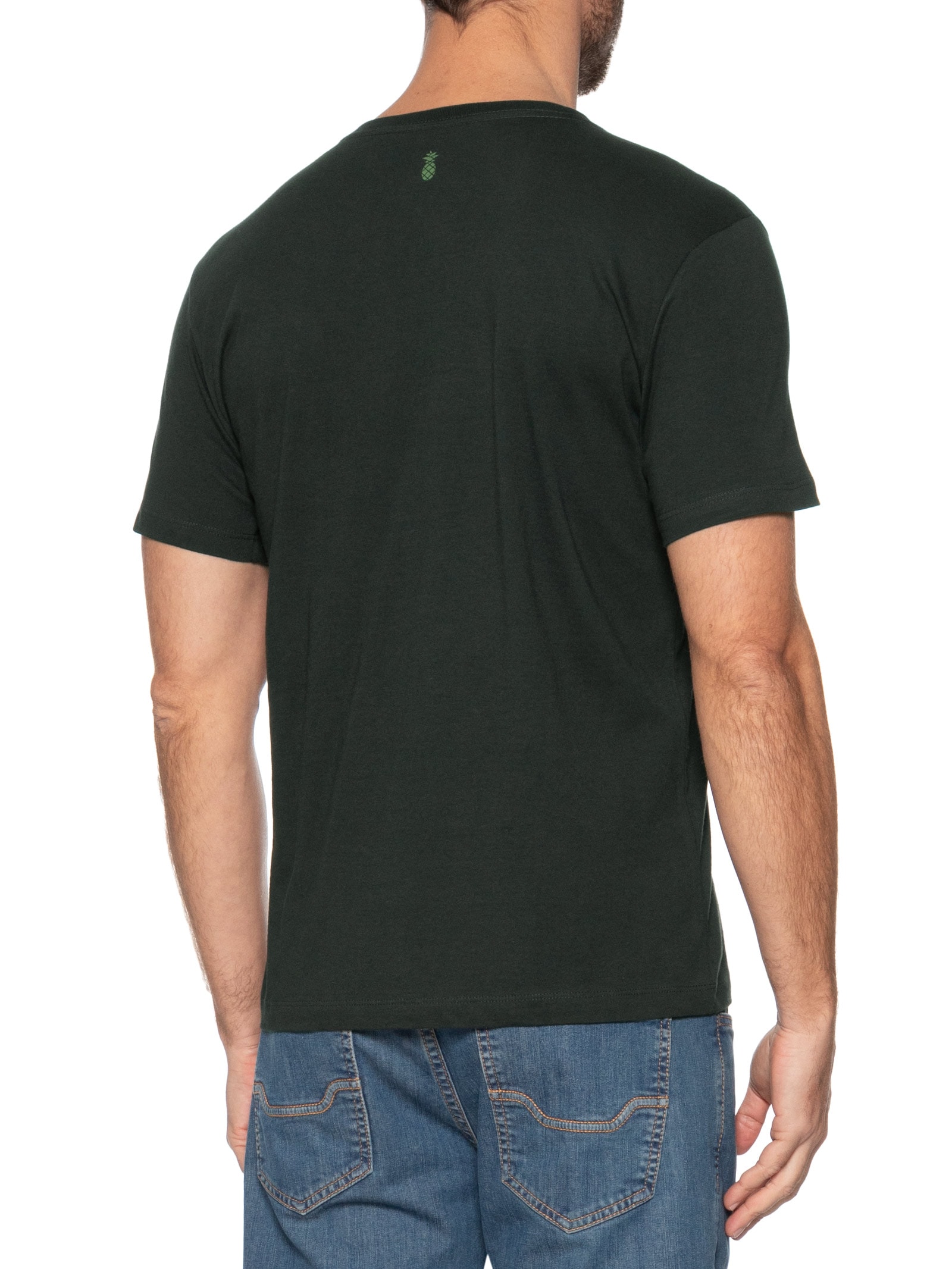 Camiseta Masculina Silk Kite Club Preto Pineapple