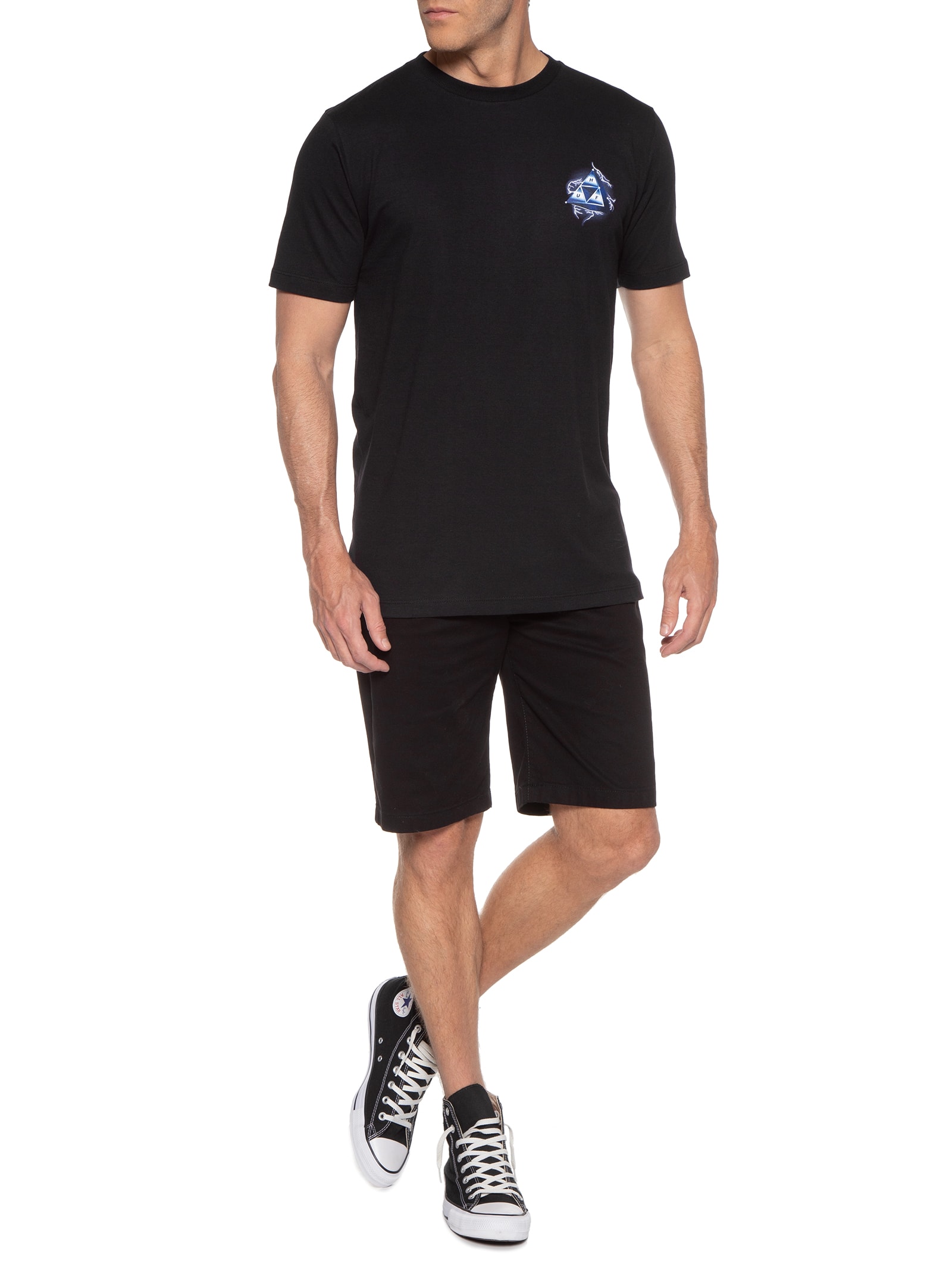 Camiseta Masculina Silk Mc Storm Preto Huf