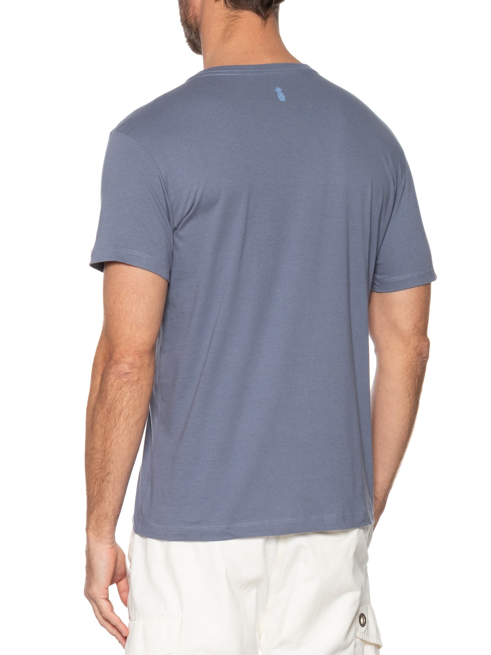 Camiseta Masculina Silk Riviera Azul Pineapple