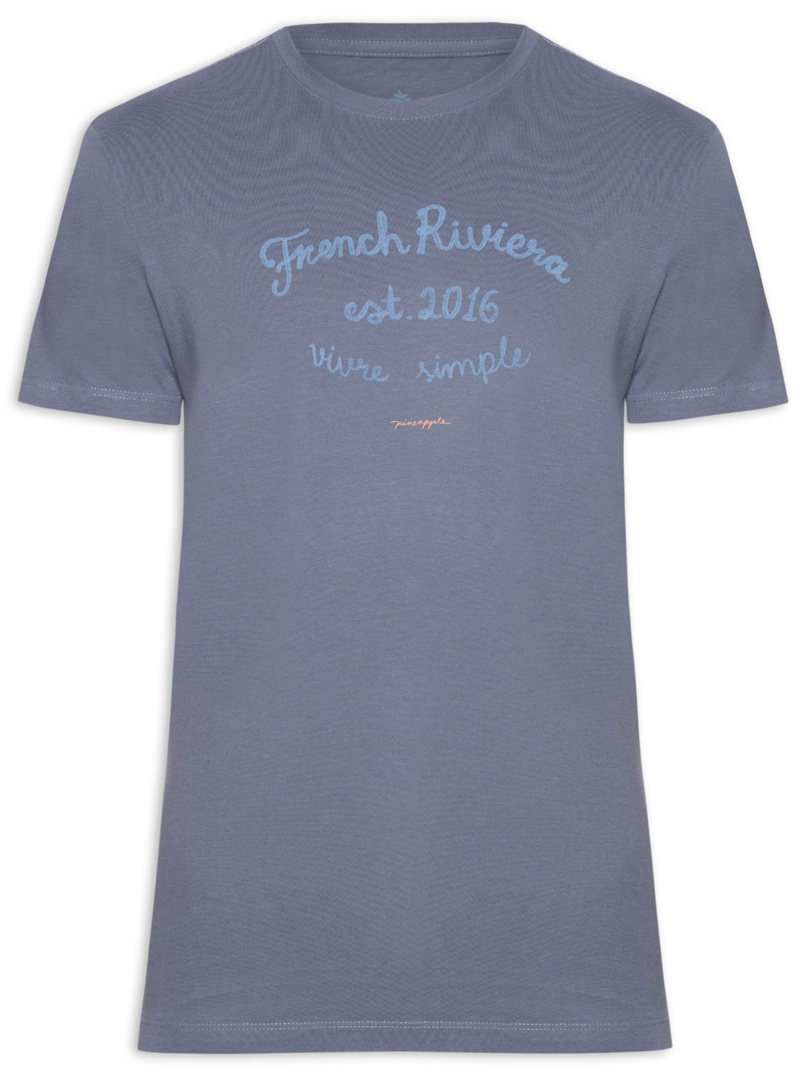 Camiseta Masculina Silk Riviera Azul Pineapple