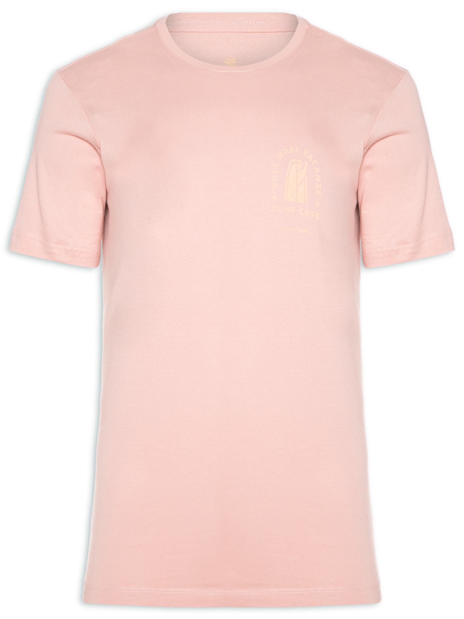  Camiseta Masculina Silk Surf Minimal Rosa Pineapple