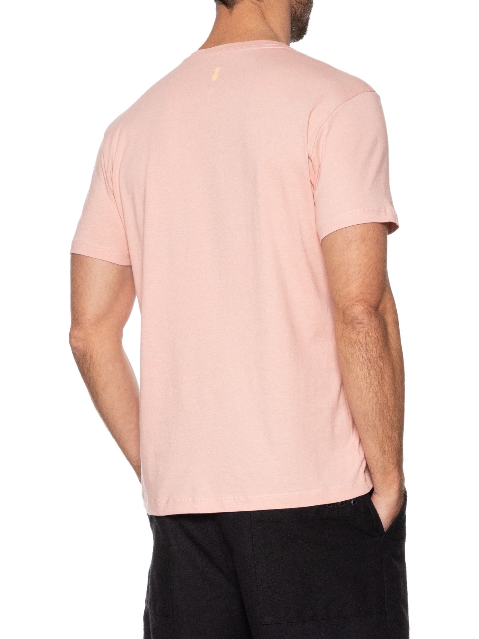  Camiseta Masculina Silk Surf Minimal Rosa Pineapple