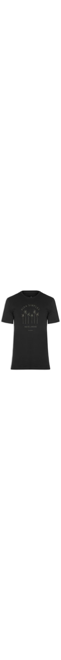 Camiseta Masculina Silk Vida Simples - Preto