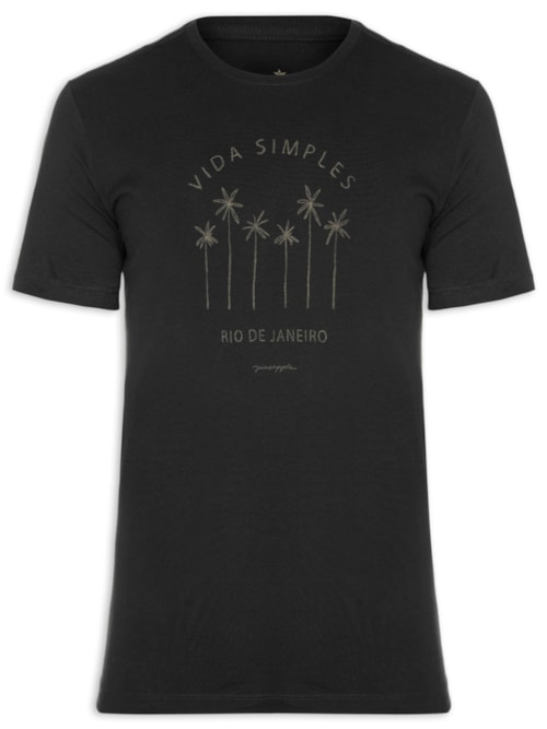 Camiseta Masculina Silk Vida Simples – Preto