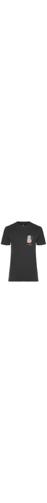 Camiseta Masculina Silkada Abacaxi - Preto