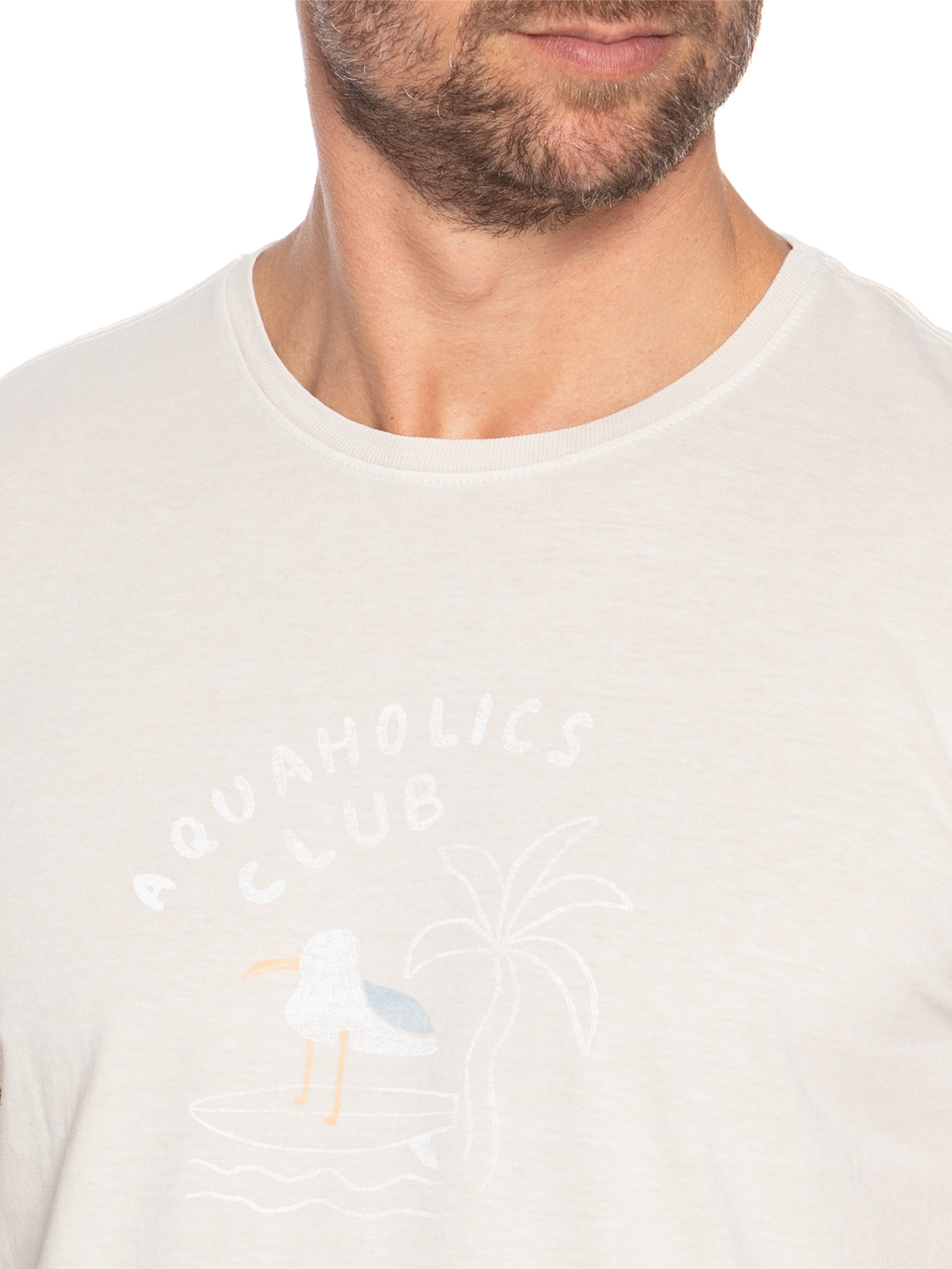 Camiseta Masculina Silkada Aquaholics Off White Pineapple