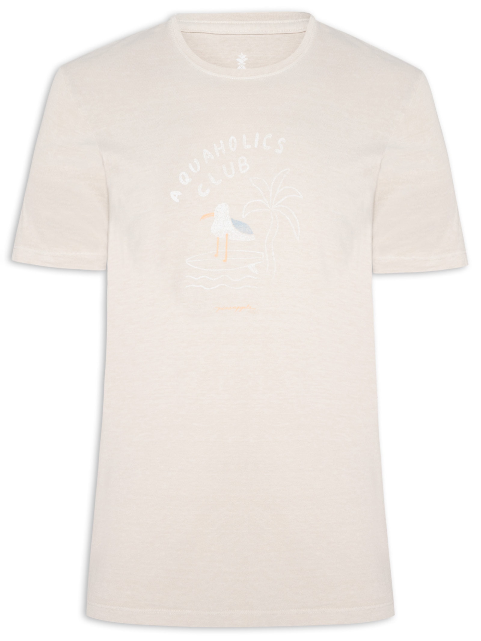 Camiseta Masculina Silkada Aquaholics Off White Pineapple