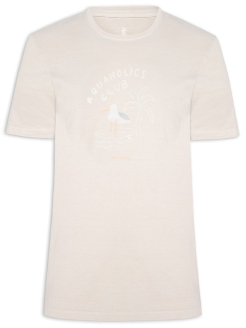 Camiseta Masculina Silkada Aquaholics – Off White