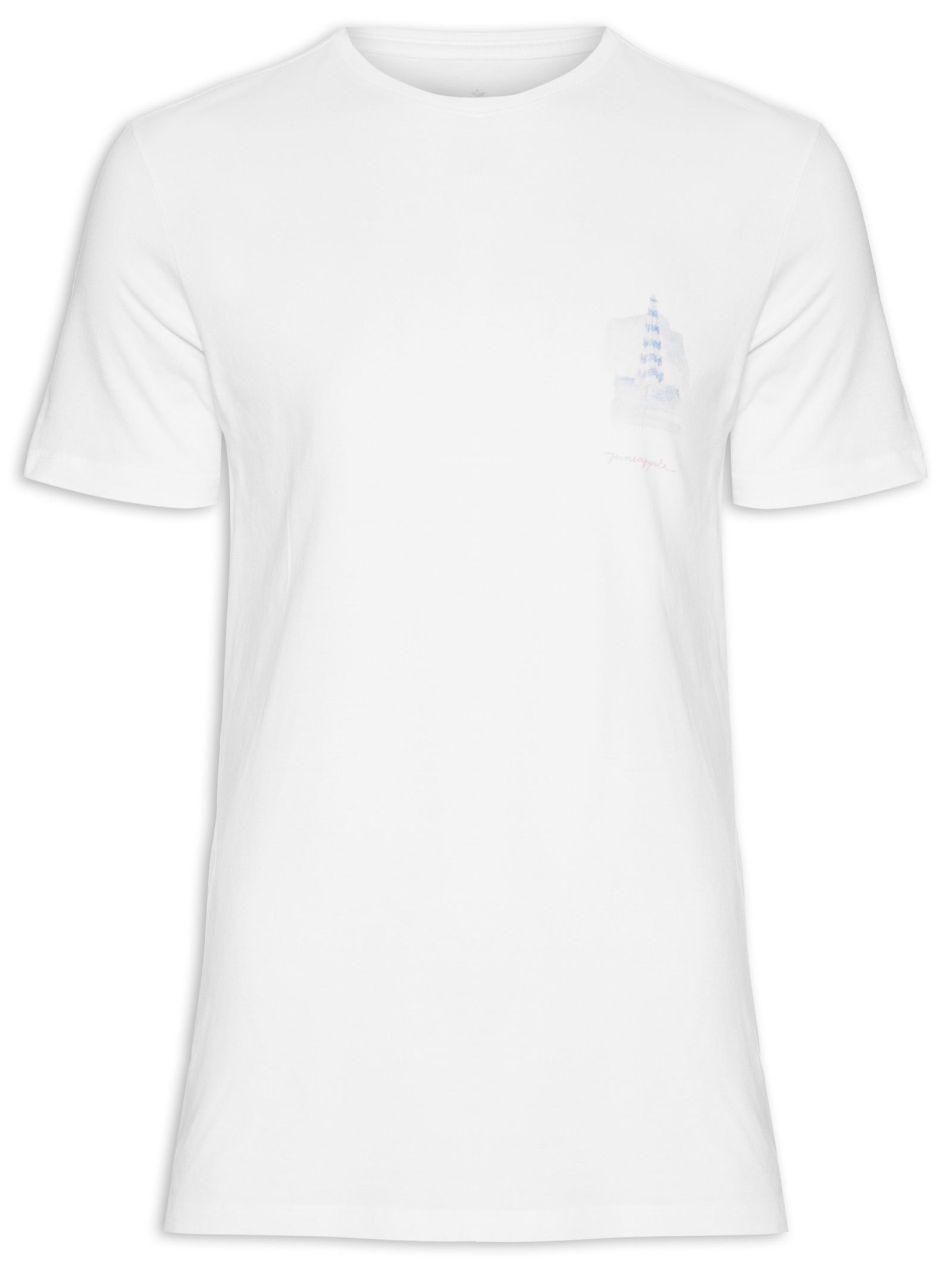 Camiseta Masculina Silkada Barracas Branco Pineapple