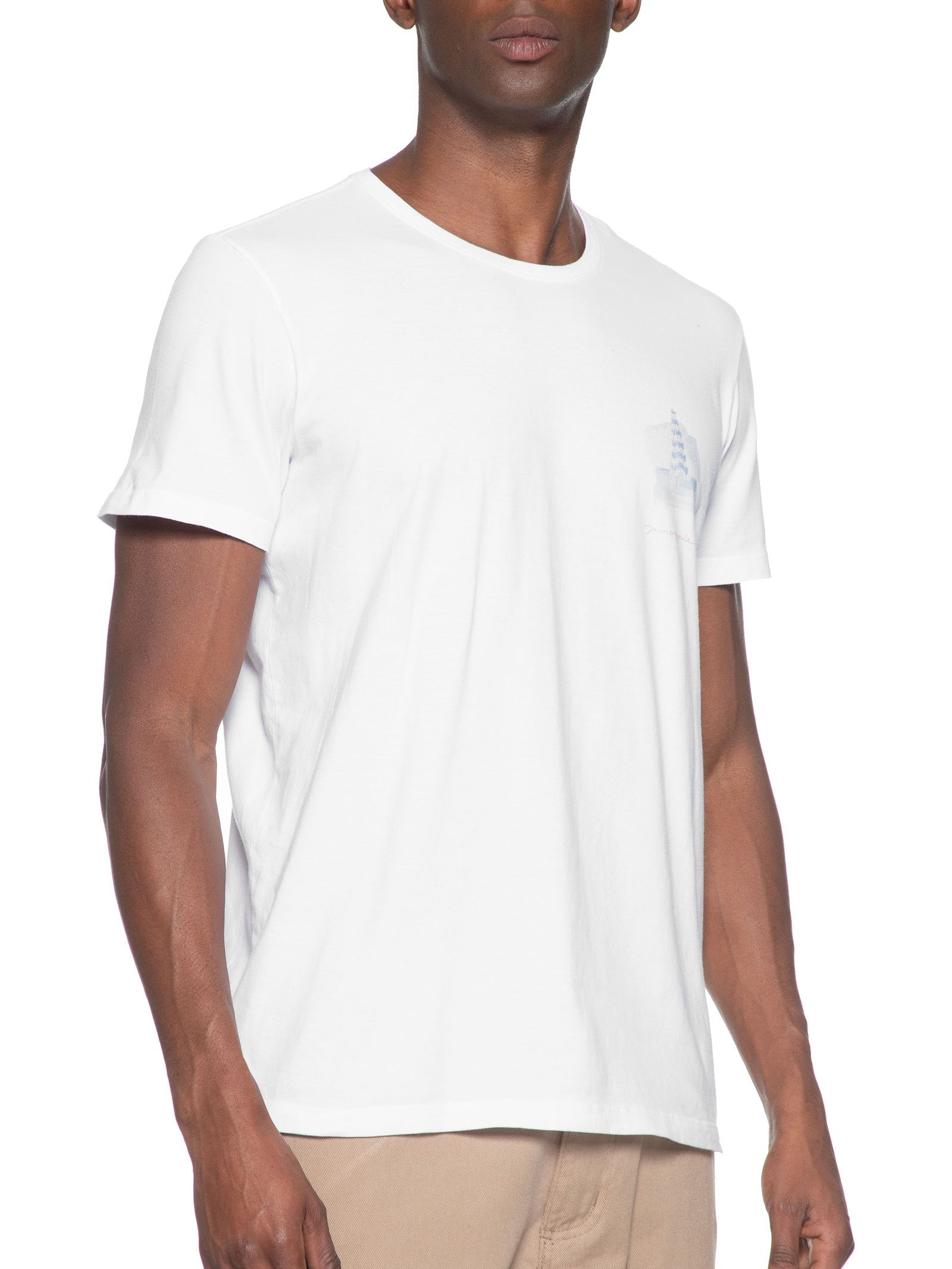 Camiseta Masculina Silkada Barracas Branco Pineapple