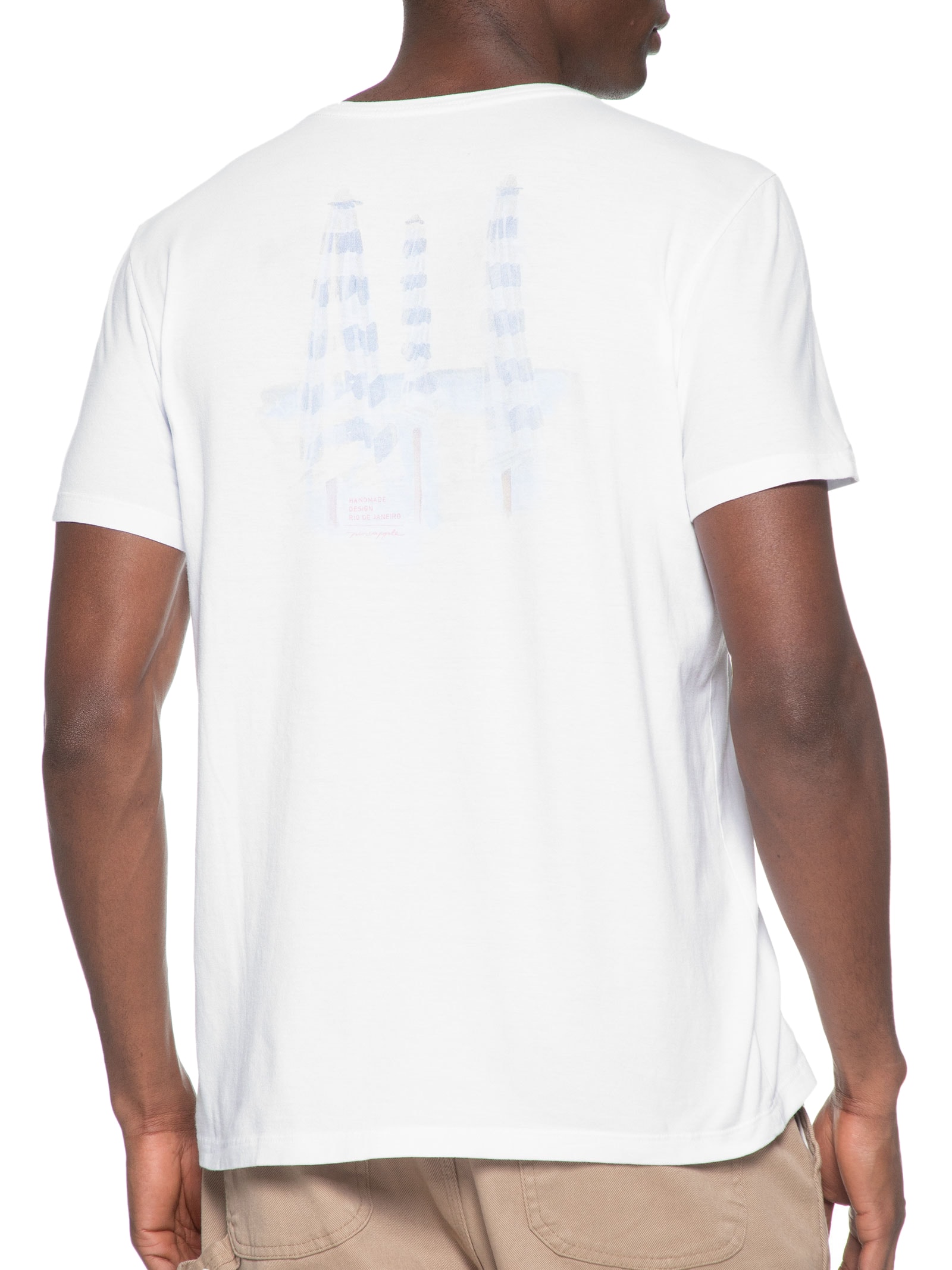 Camiseta Masculina Silkada Barracas Branco Pineapple