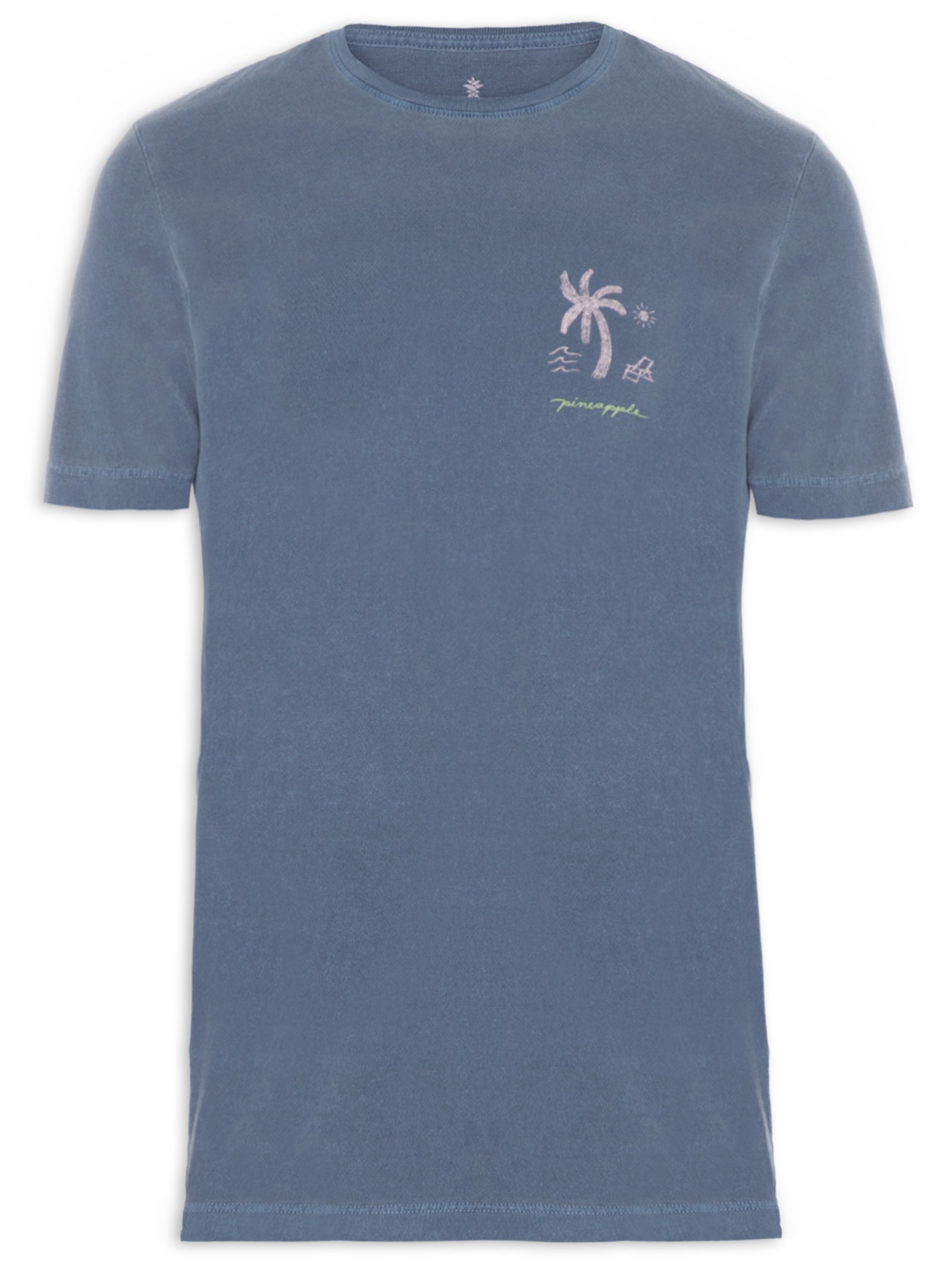 Camiseta Masculina Silkada Beach Memories Azul Pineapple