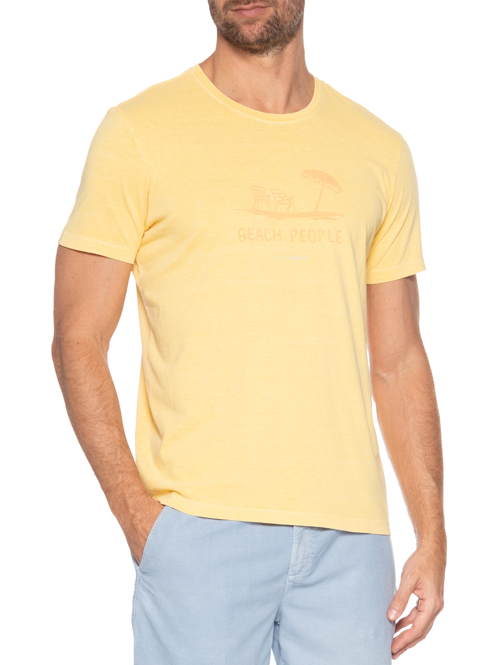 Camiseta Masculina Silkada Beach People Amarelo Pineapple