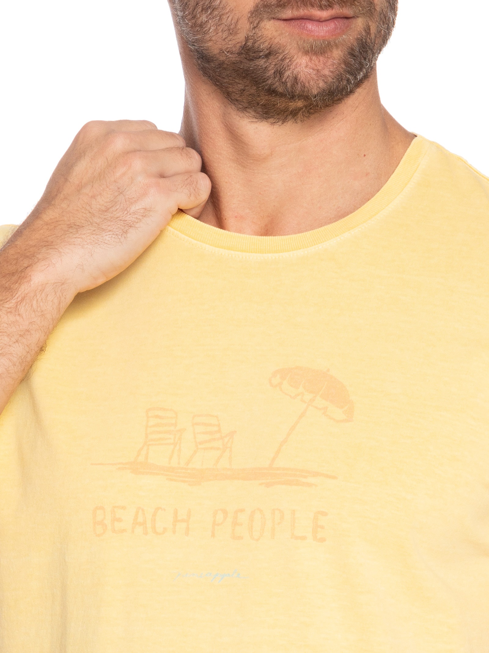 Camiseta Masculina Silkada Beach People Amarelo Pineapple