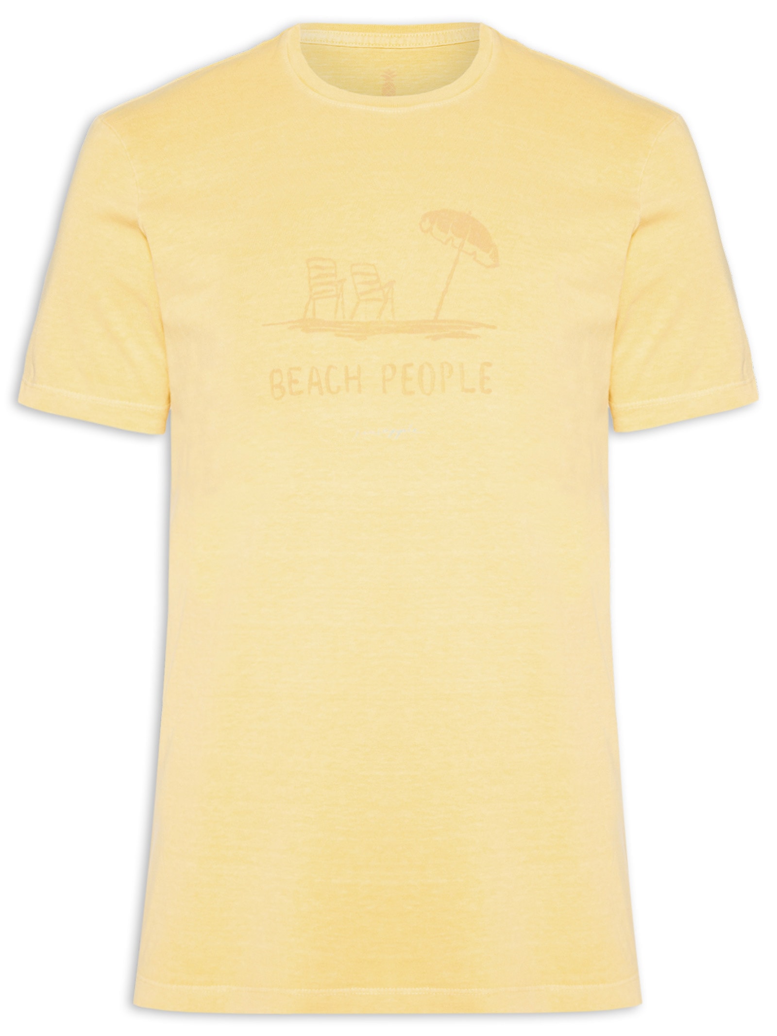 Camiseta Masculina Silkada Beach People Amarelo Pineapple