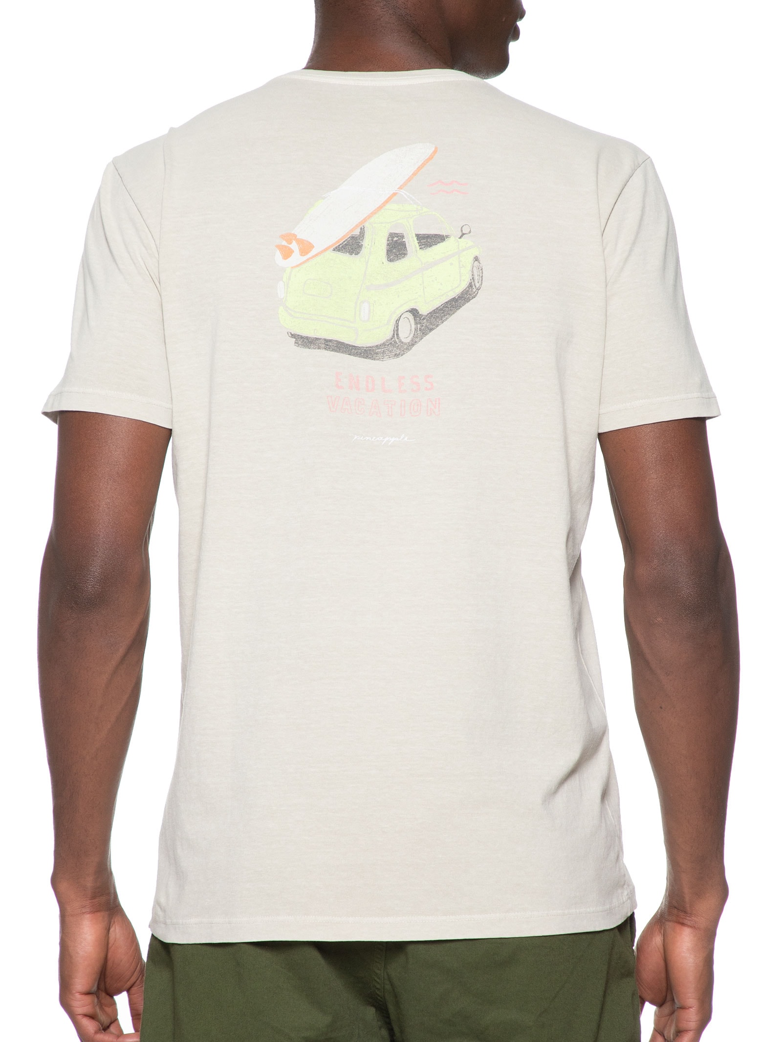 Camiseta Masculina Silkada Cinquecento Bege Pineapple