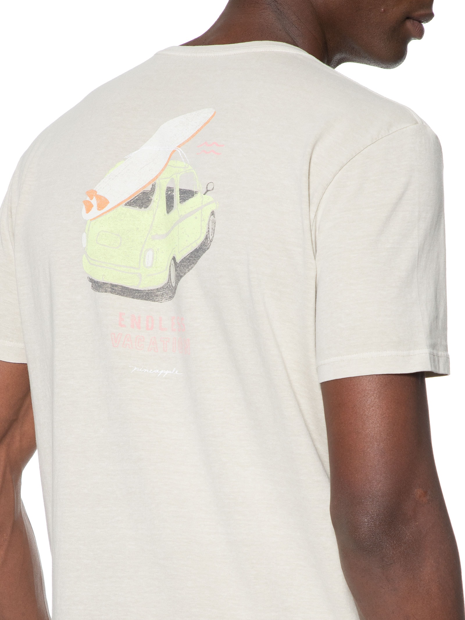 Camiseta Masculina Silkada Cinquecento Bege Pineapple
