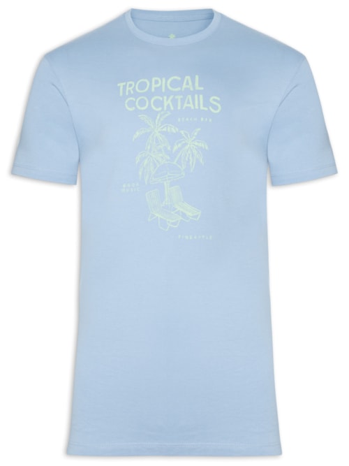 Camiseta Masculina Silkada Cocltails – Azul