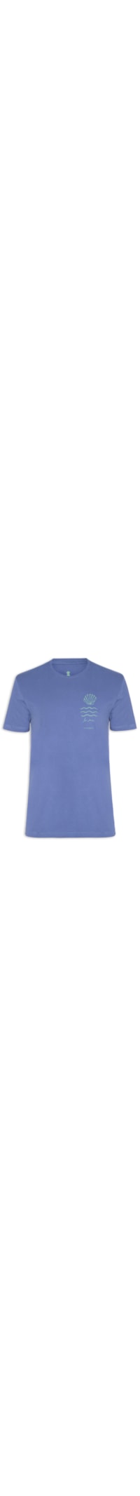 Camiseta Masculina Silkada Concha - Azul