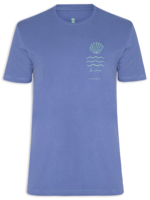Camiseta Masculina Silkada Concha – Azul