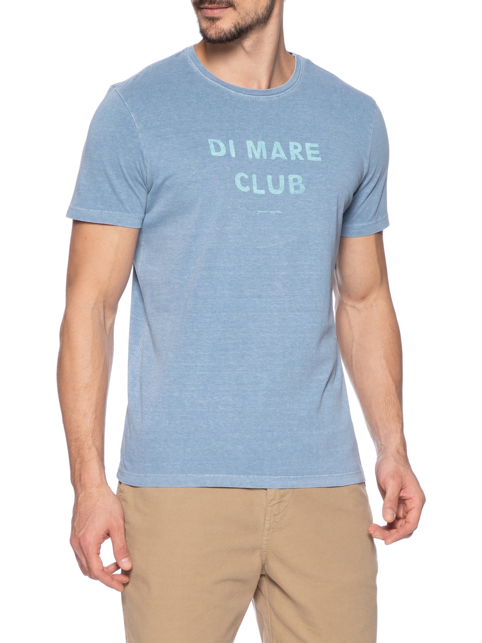  Camiseta Masculina Silkada Di Mare Azul Pineapple