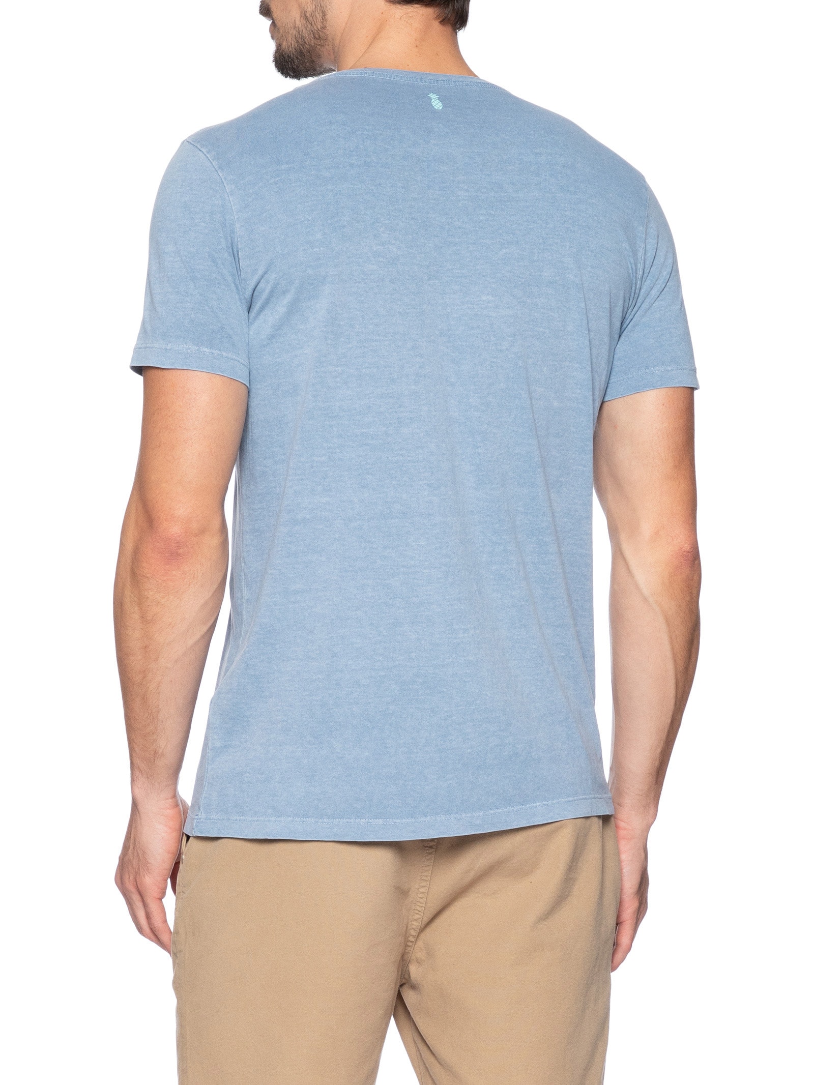  Camiseta Masculina Silkada Di Mare Azul Pineapple