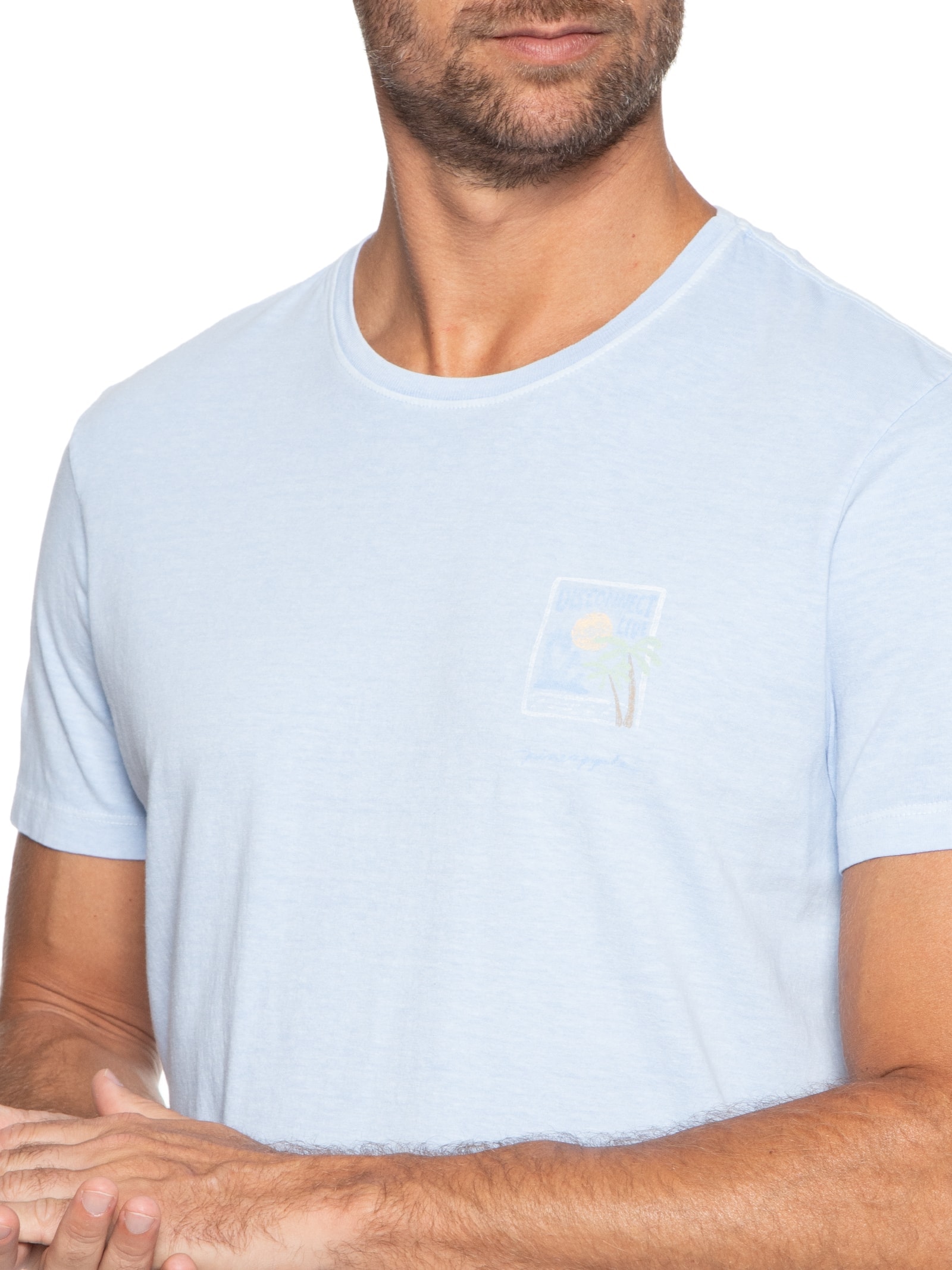 Camiseta Masculina Silkada Disconnect Azul Pineapple