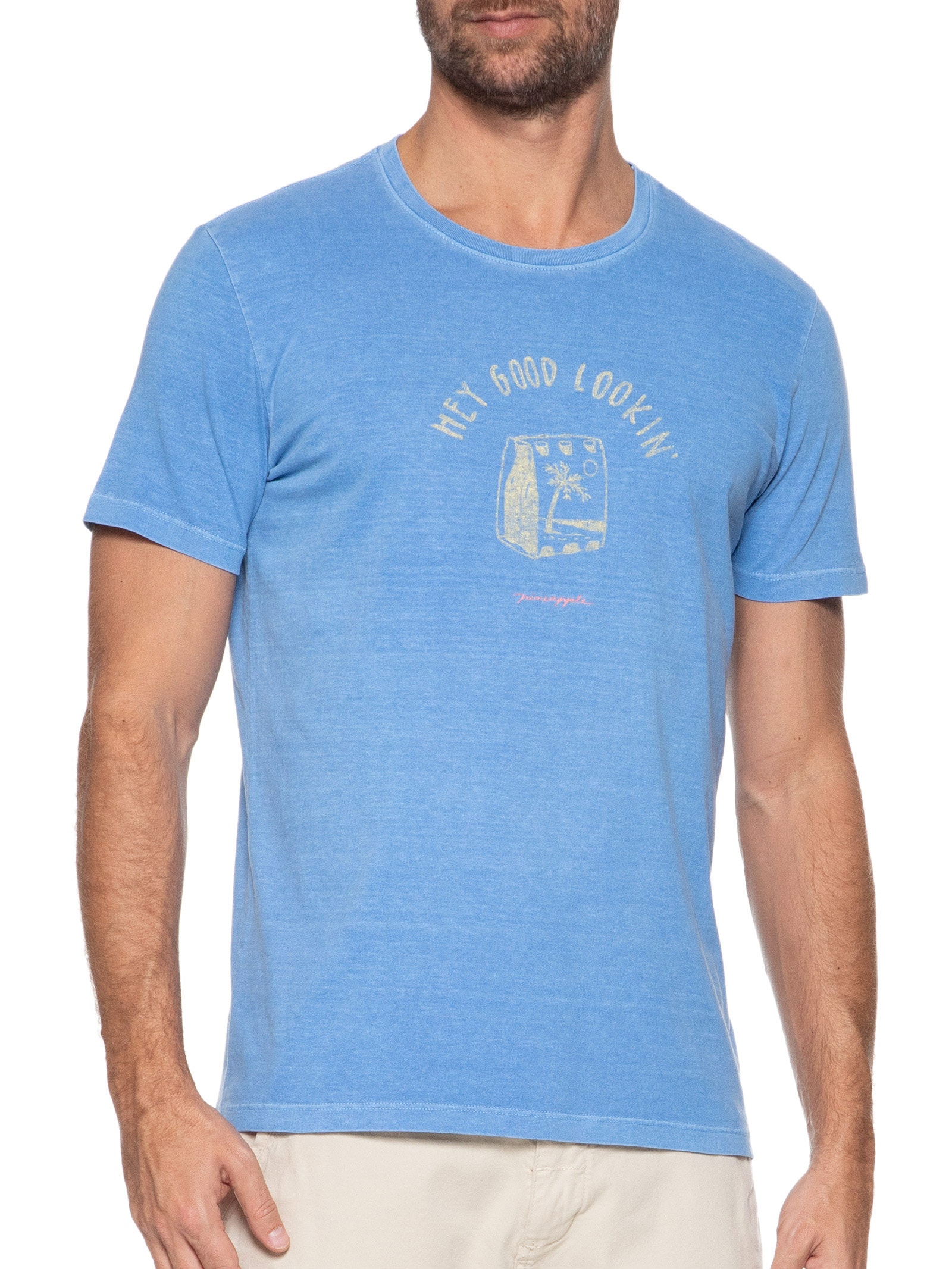 Camiseta Masculina Silkada Good Lookin Azul Pineapple