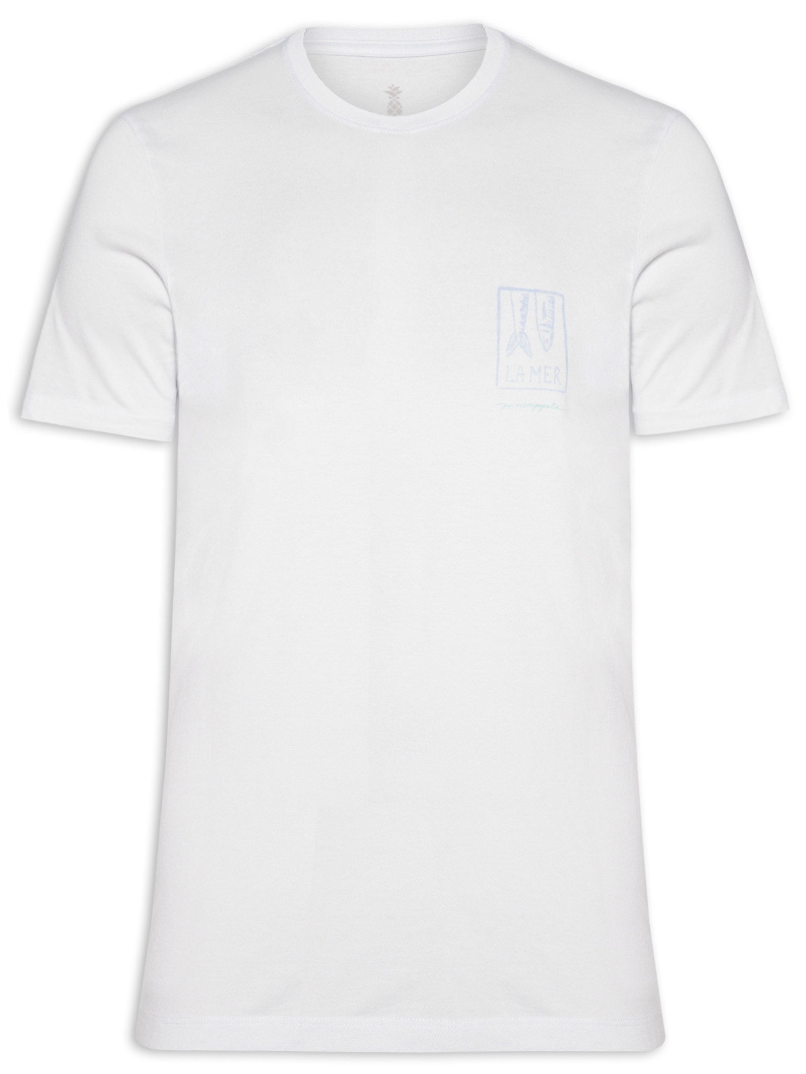 Camiseta Masculina Silkada La Mer Branco Pineapple