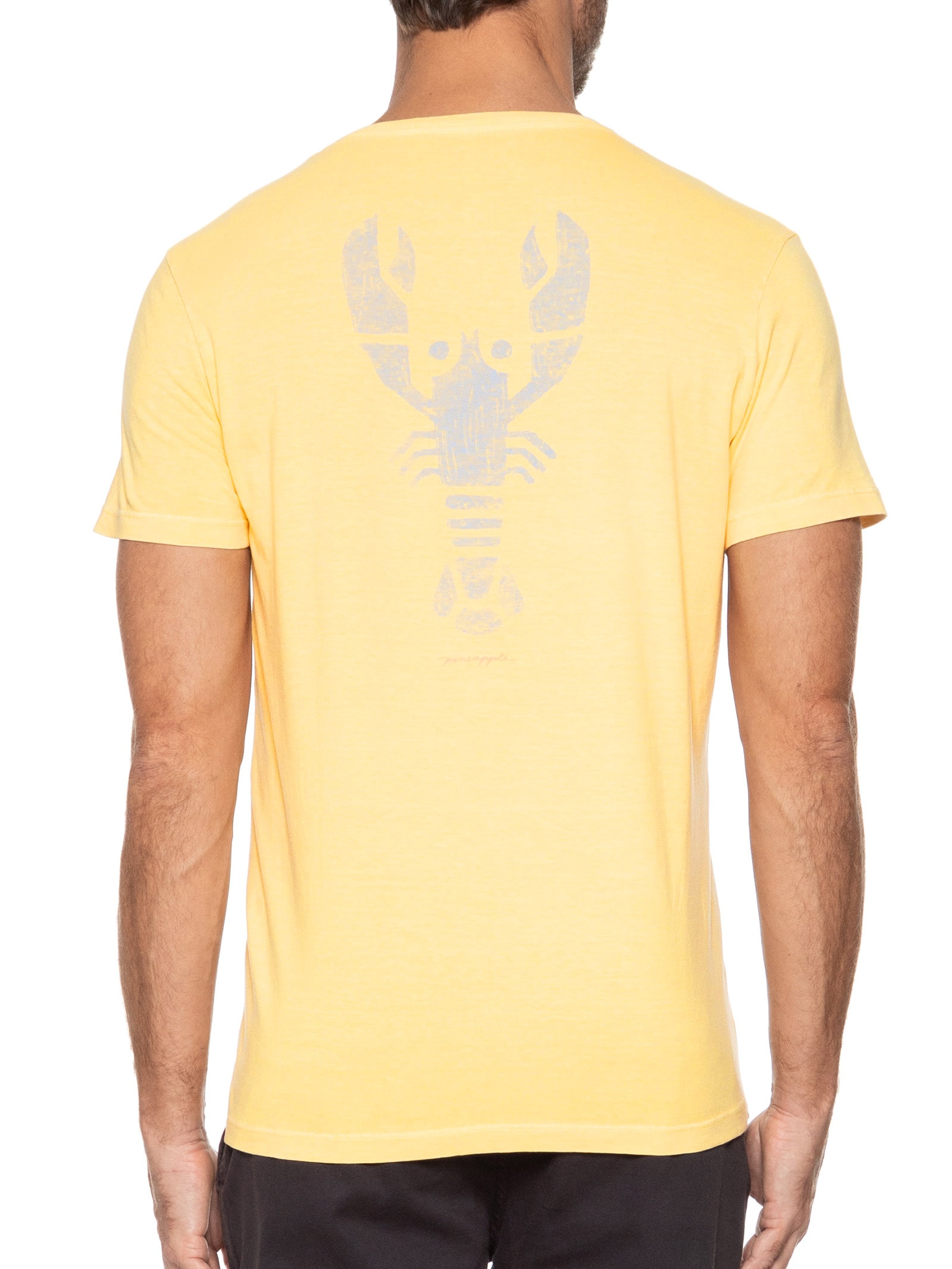 Camiseta Masculina Silkada Lagosta Amarelo Pineapple