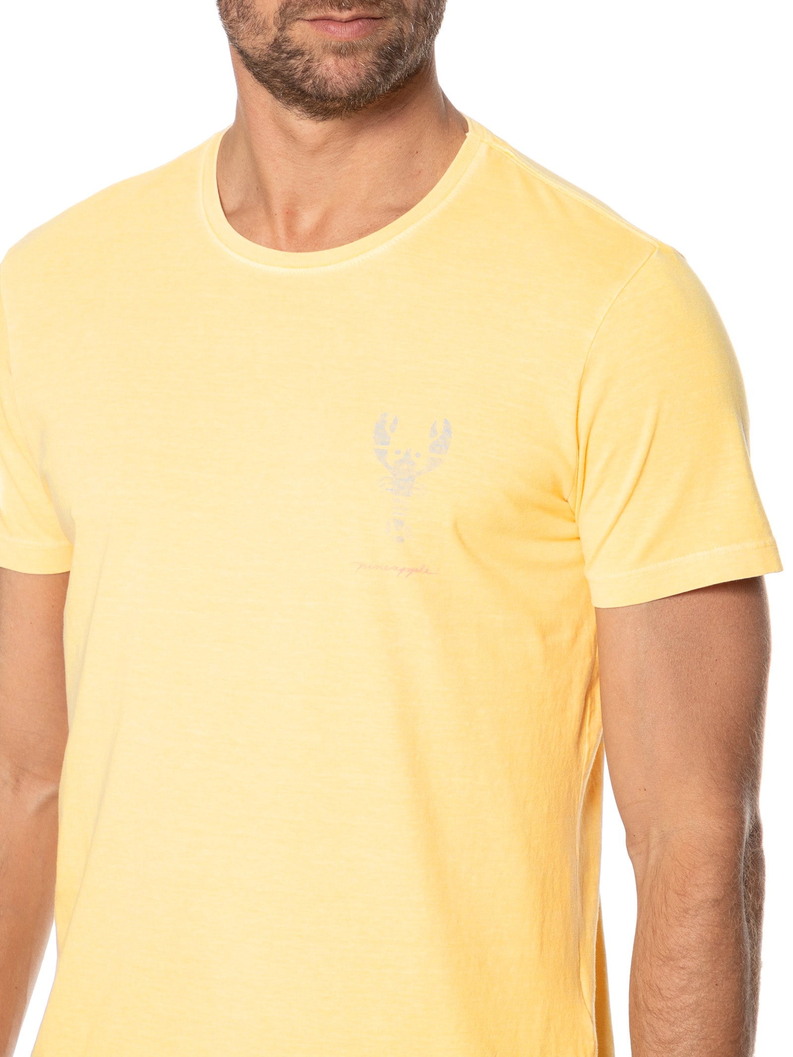 Camiseta Masculina Silkada Lagosta Amarelo Pineapple