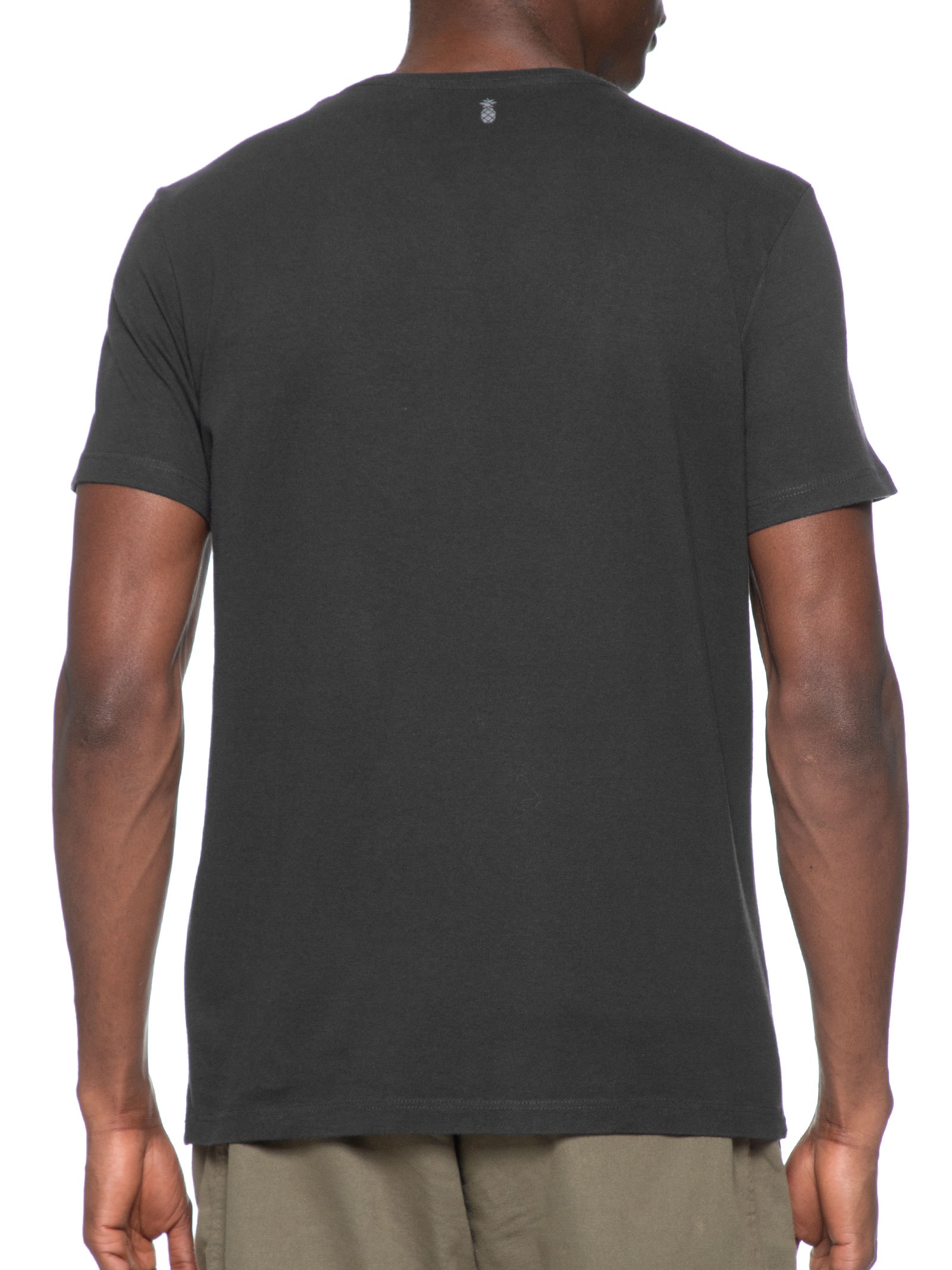 Camiseta Masculina Silkada Minimal Leblon Preto Pineapple