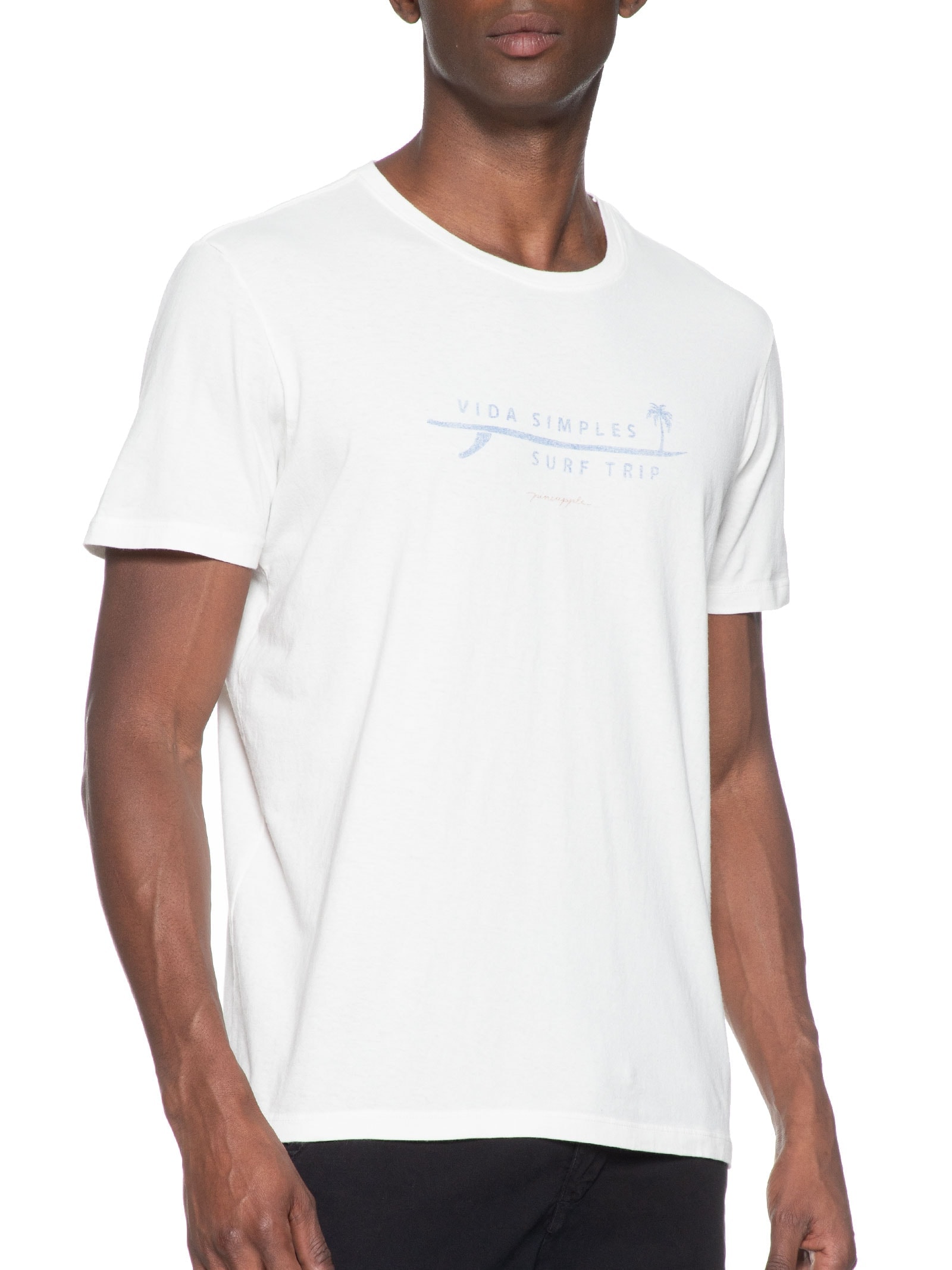 Camiseta Masculina Silkada Prancha Off White Pineapple