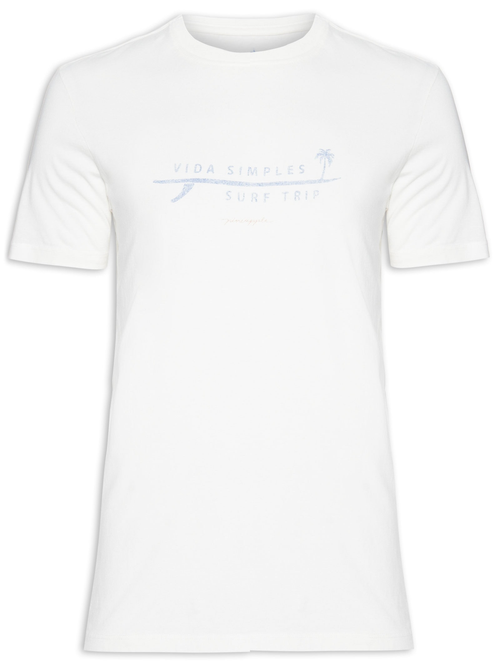 Camiseta Masculina Silkada Prancha Off White Pineapple