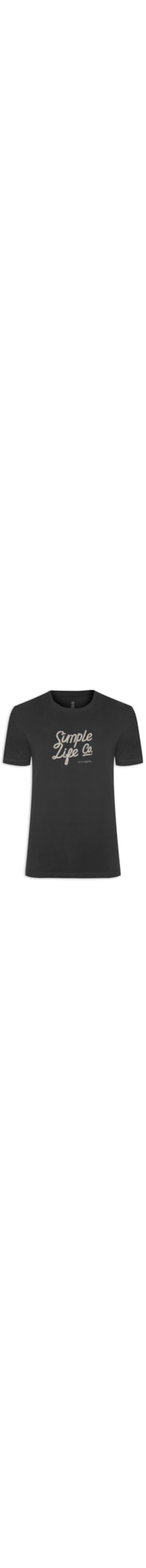 Camiseta Masculina Silkada Simple Life - Preto