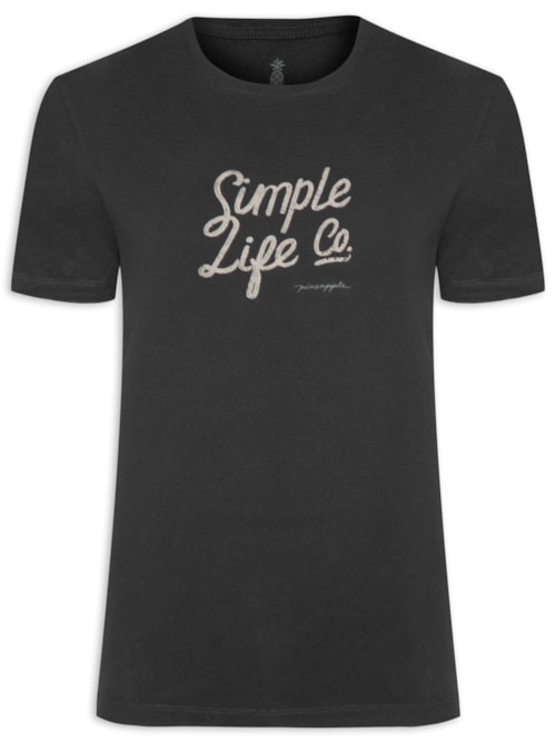 Camiseta Masculina Silkada Simple Life – Preto