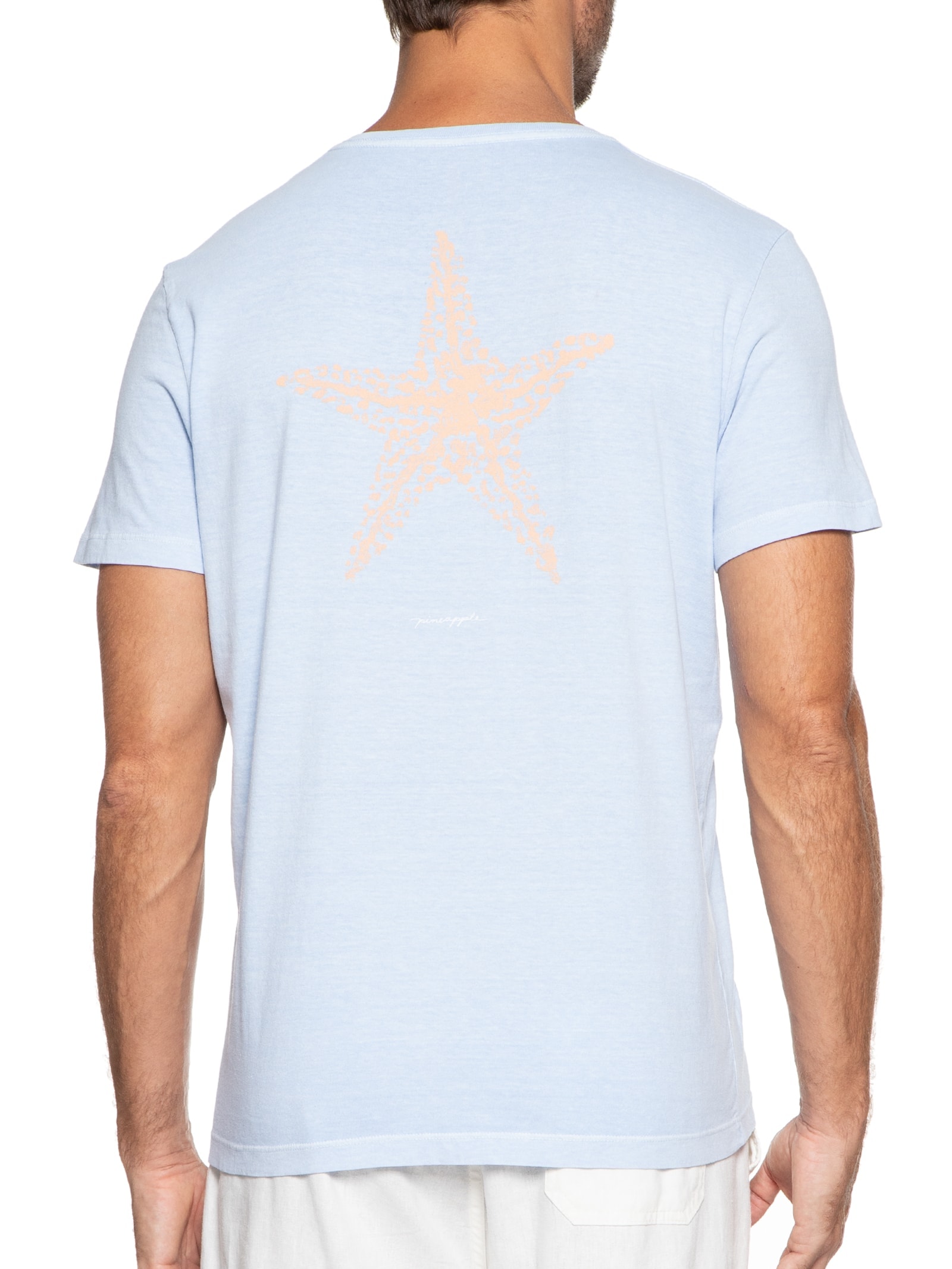 Camiseta Masculina Silkada Starfish Azul Pineapple