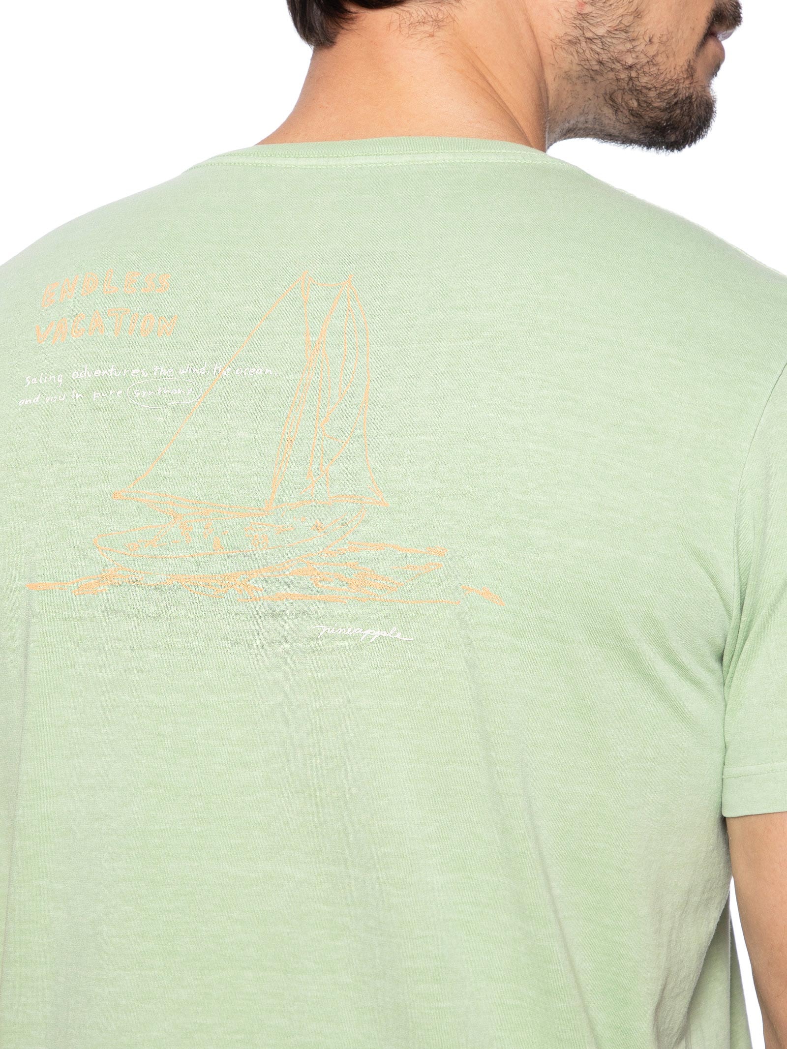 Camiseta Masculina Silkada Veleiro Verde Pineapple
