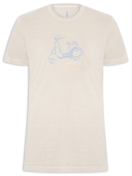 Camiseta Masculina Silkada Vespa – Bege