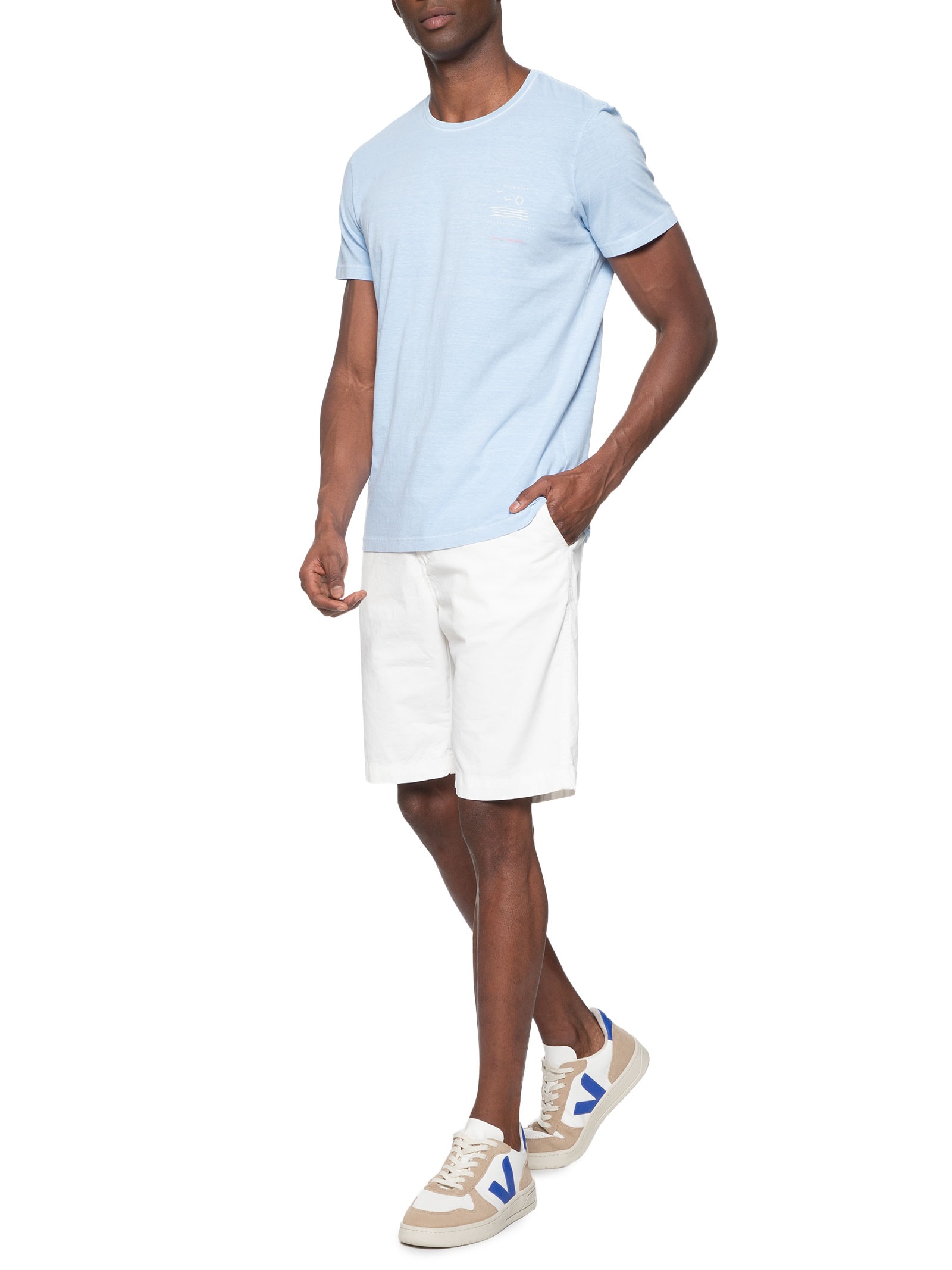 Camiseta Masculina Silkada View Azul Pineapple