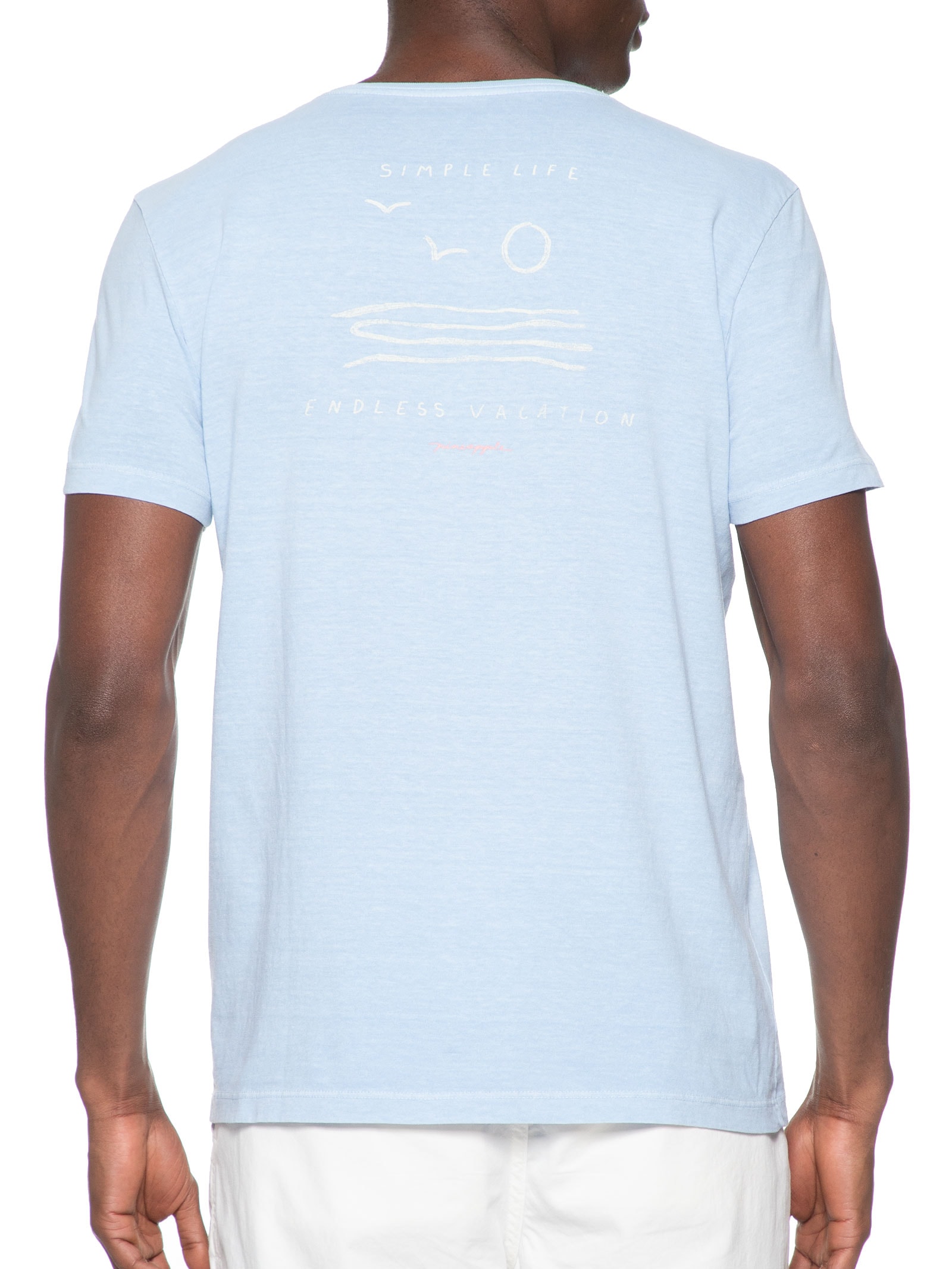 Camiseta Masculina Silkada View Azul Pineapple